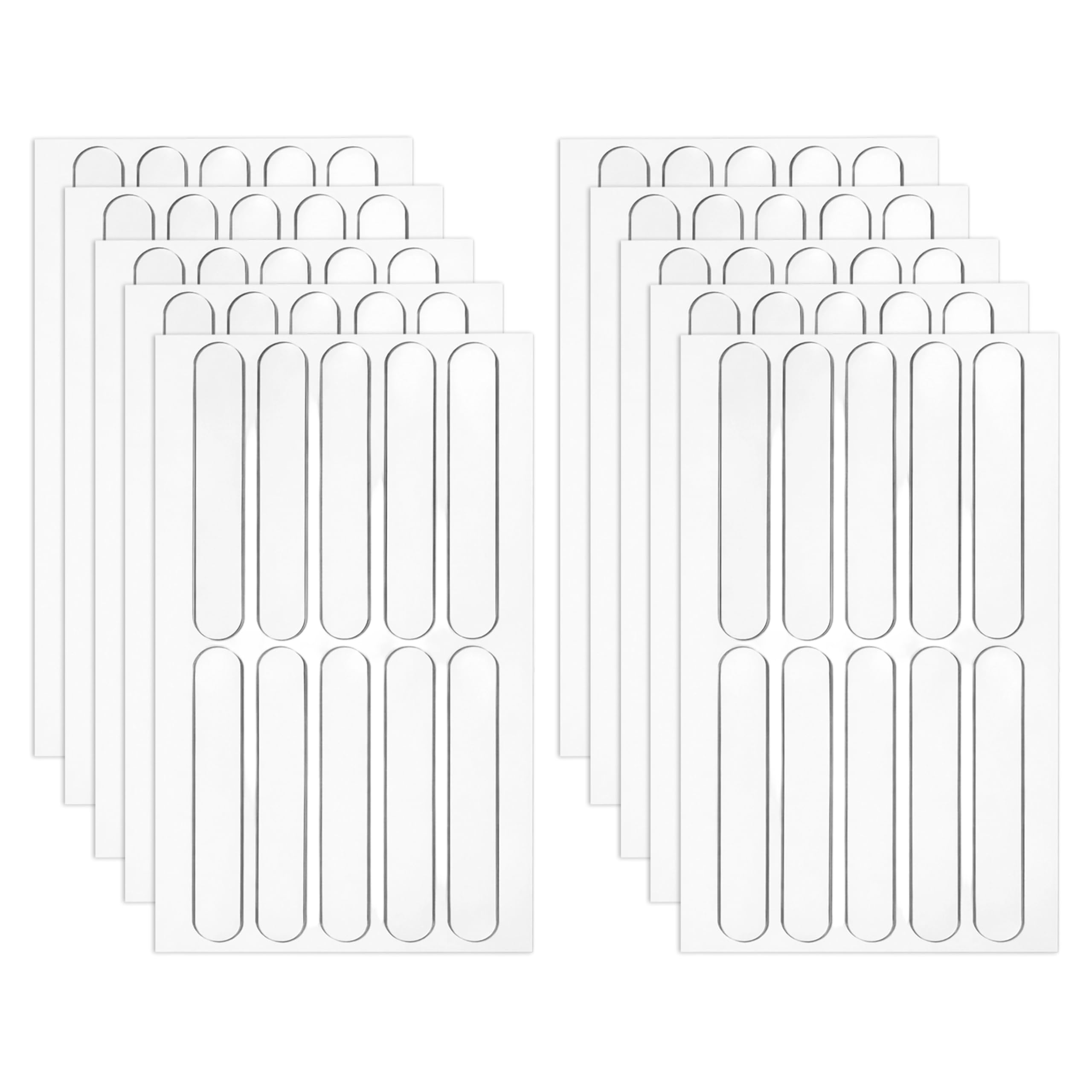 100 Pack Furniture Bumpers, Silicone Clear Cabinet Door Bumpers Adhesive Cabinet Bumpers for Kitchen Cabinets Drawers and Cupboards, 6.2cm&1cm Anti Door Slam Silicone Doors Bumper Pads for Silencer