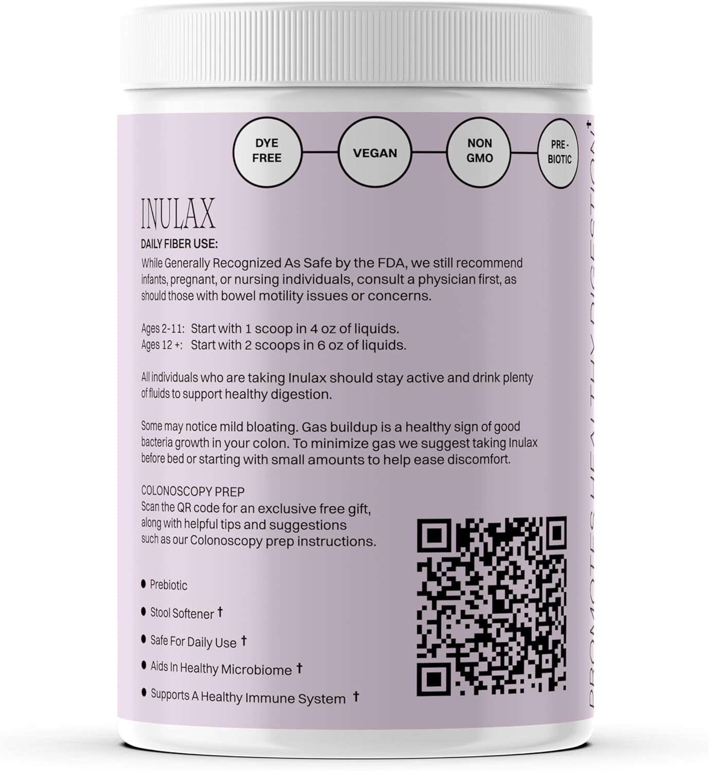 1 Tub Unflavored 128 Servings | Constipation Relief for Adults or Kids