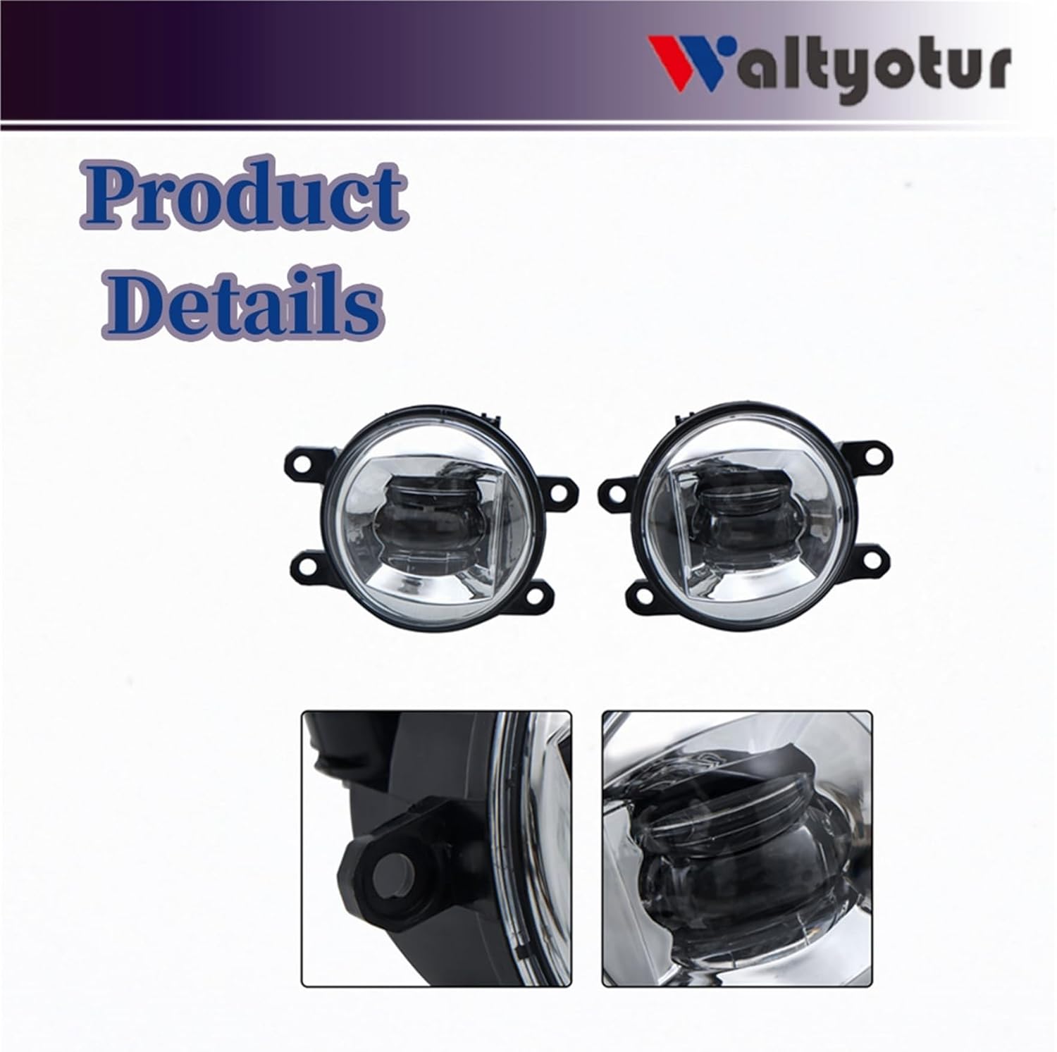 waltyotur Pair of Driver Left and Passenger Right Side Replacement for Sienna 2021 2022 2023 Fog Lights with Wiring Harness & Switch Driving Fog Lamps