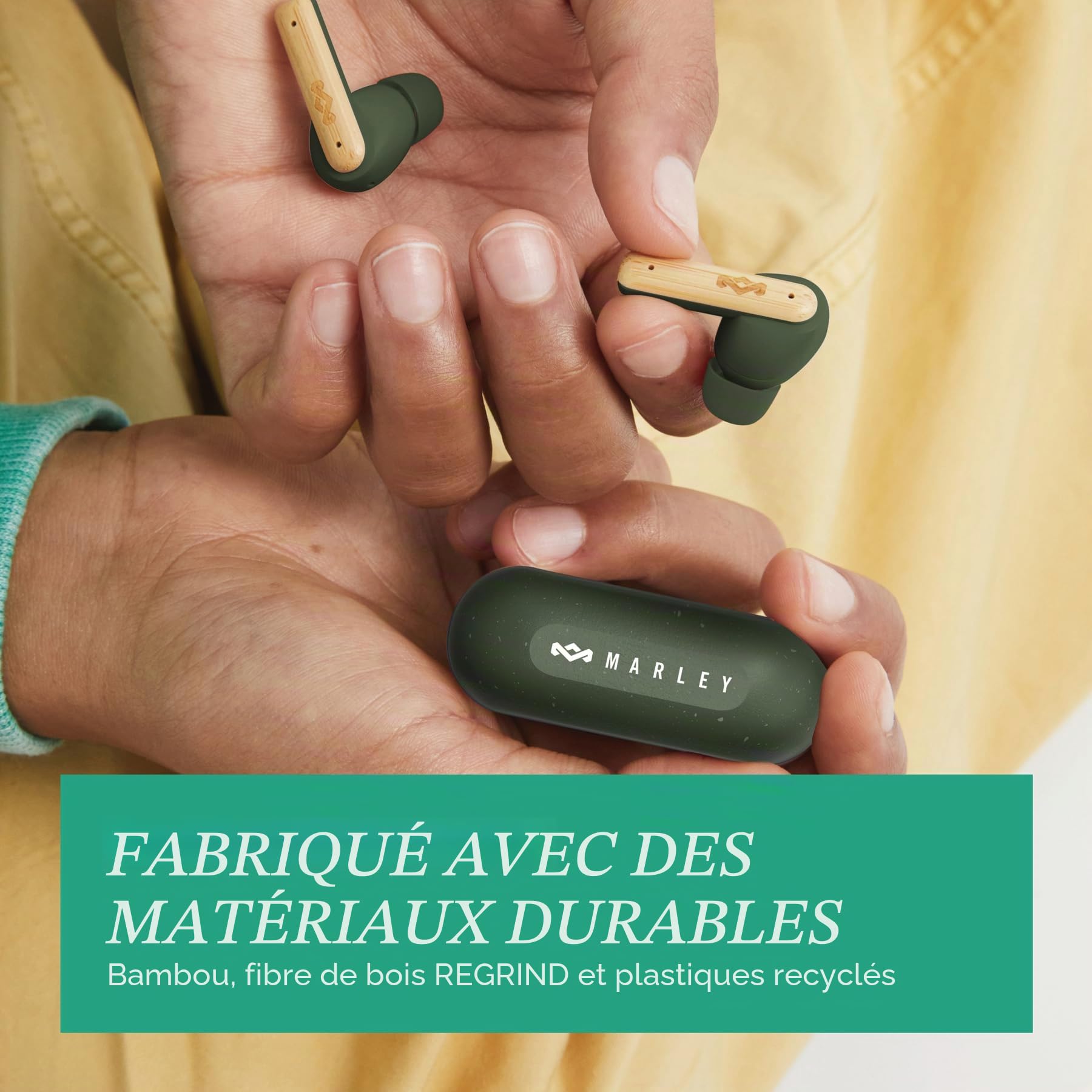 House of Marley Little Bird Écouteurs Bluetooth sans Fil IPX4 - Vert