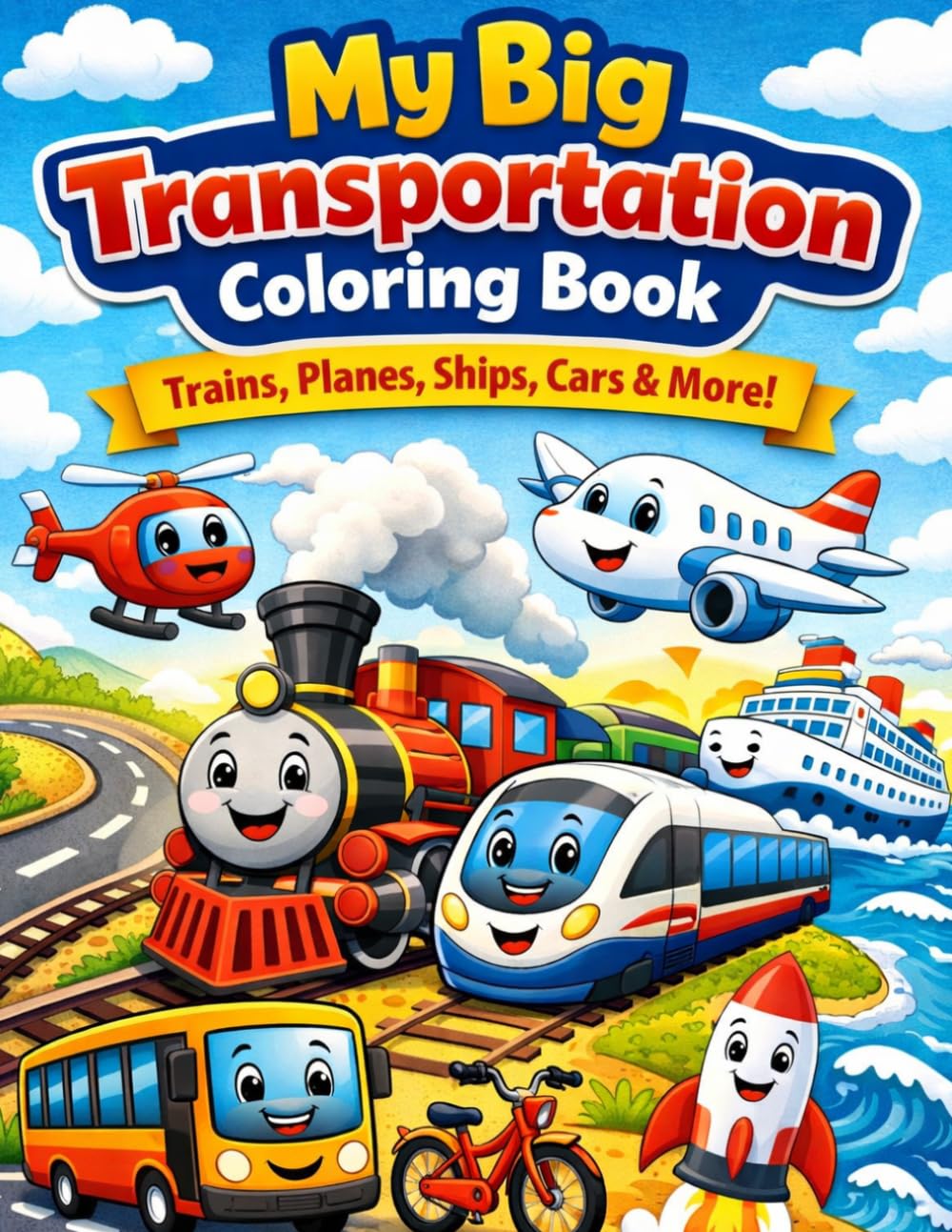 My Big Transportation Coloring Book