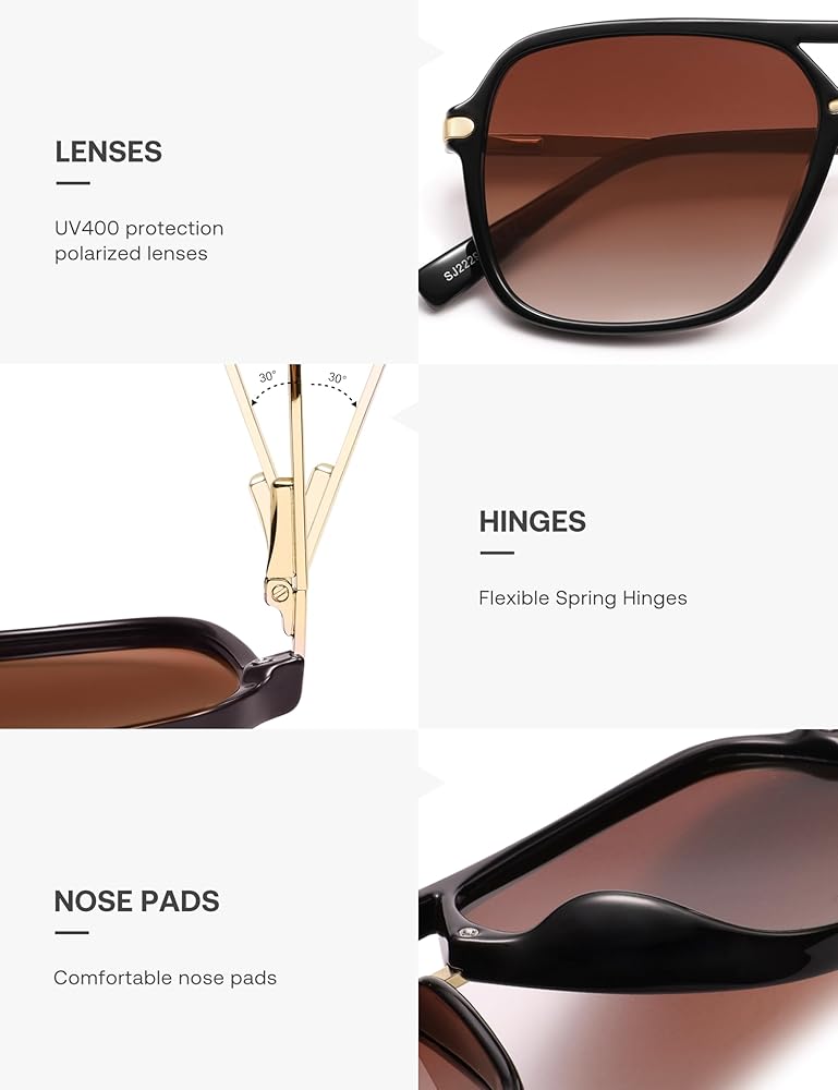 Amazon.com: SOJOS Sunglasses for Women & Men, Square, Retro