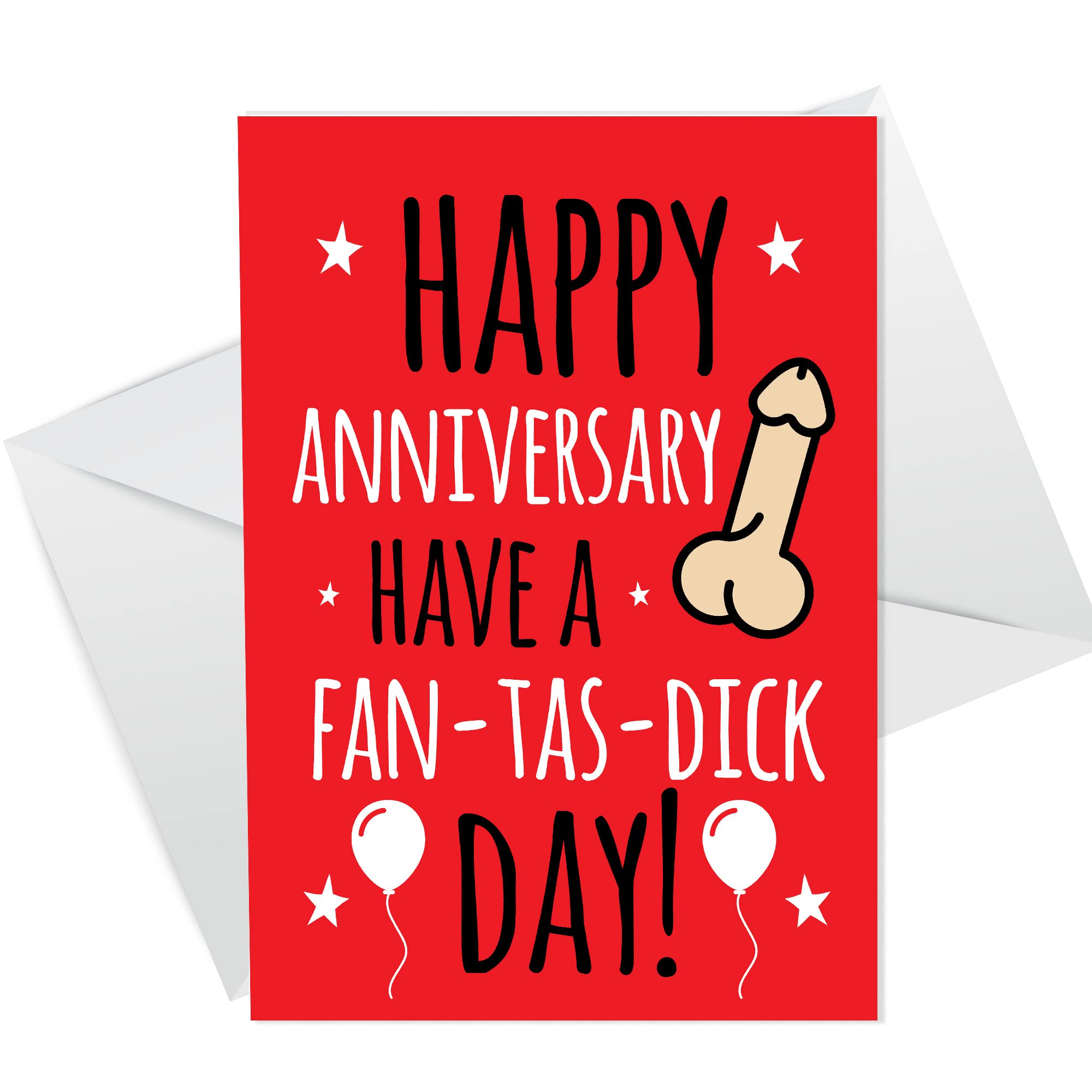 RED OCEAN Funny Rude Anniversary Card For Him Her Boyfriend Girlfriend Husband Wife Novelty Relationship Gifts