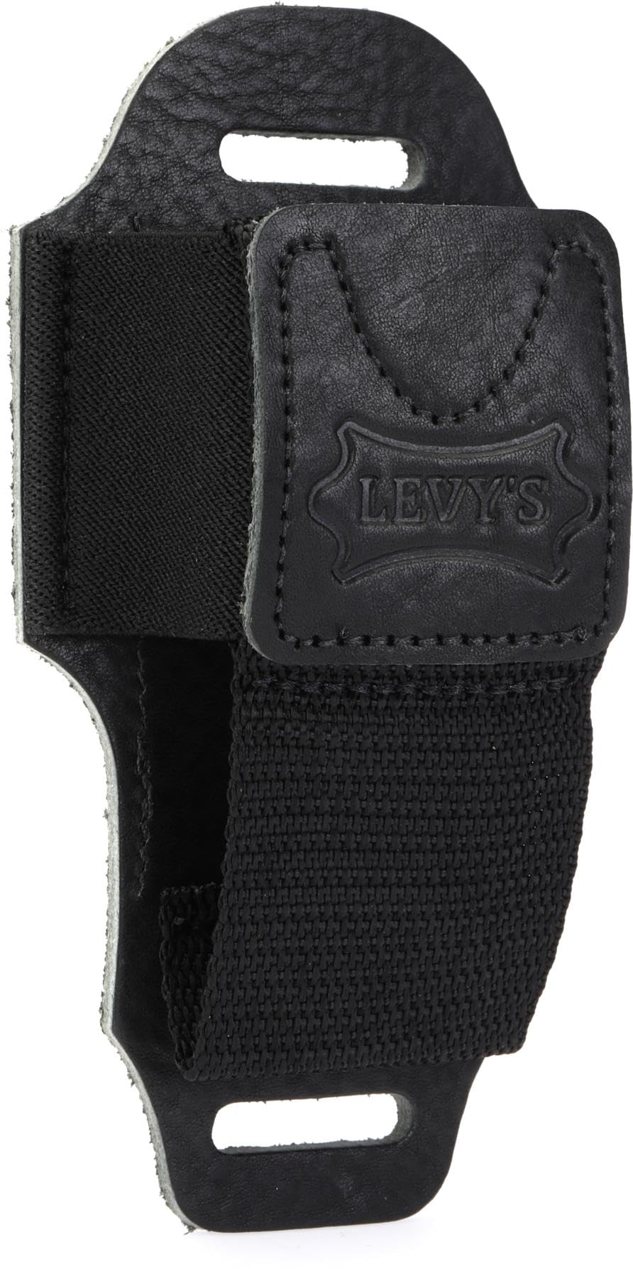 Levy's Leathers MM14-BLK Accessories - Soporte para transmisor inalámbrico de piel, color negro