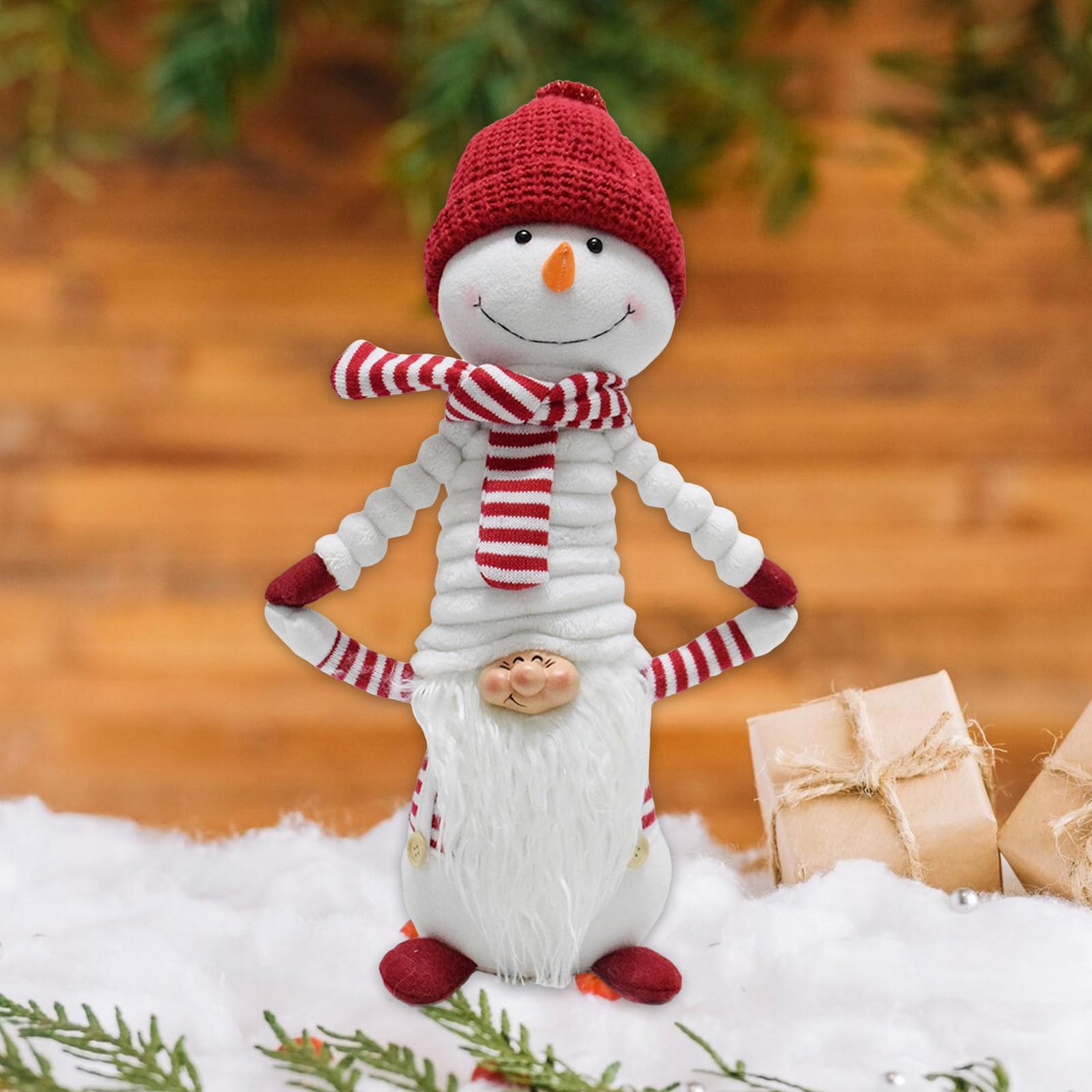 Delicate Pupazzo Neve Ornament Adorabile Figurina Peluga Gnomi Giocattolo Ottimo per Regali E Decorazioni DECURINE