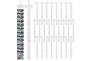 30PCS Station Hanging Merchandise Strips with Long S Hooks