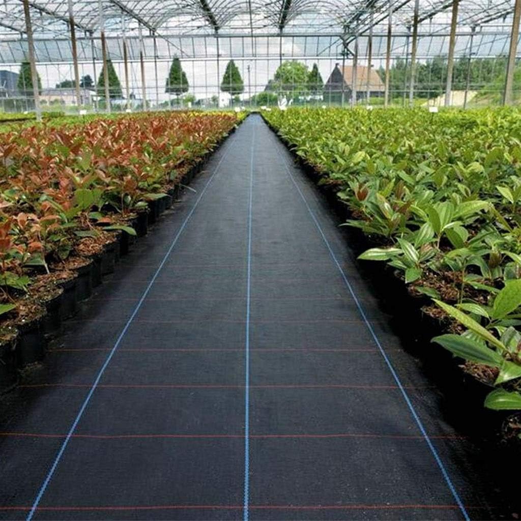1m Garden Weeding Control Fabric Degradable Weeding Cloth, Black Plastic Agricultural Anti Grass Cloth Mulch Film, 1Pcs(3M Width)