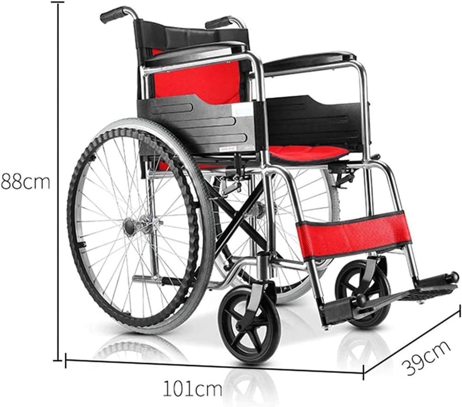 Sillas De Ruedas para Adultos, Sillas De Ruedas Plegables De Aleación De Aluminio, Silla De Ruedas Autopropulsada, Manual para Adultos, Autopropulsada, Ligera