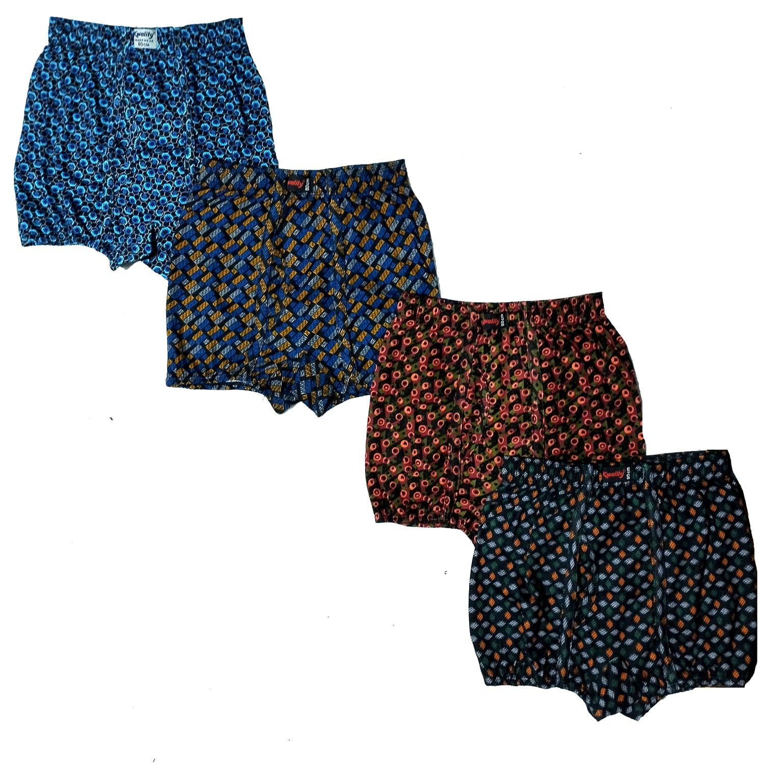kwality Men's Assorted Inner Elastic Semi Long Printed Trunk| Printed Mini Trunk for Men Pack of 4 (Color & Print May Vary)-picture-31