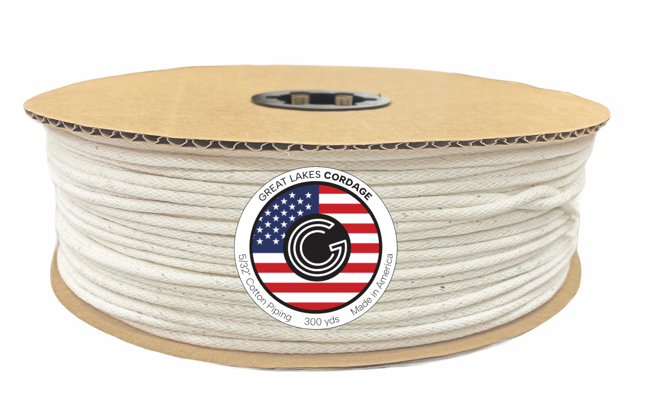 Great Lakes Cordage Natural 5/32" Cotton Piping Cord, Size 0 (300 Yds)