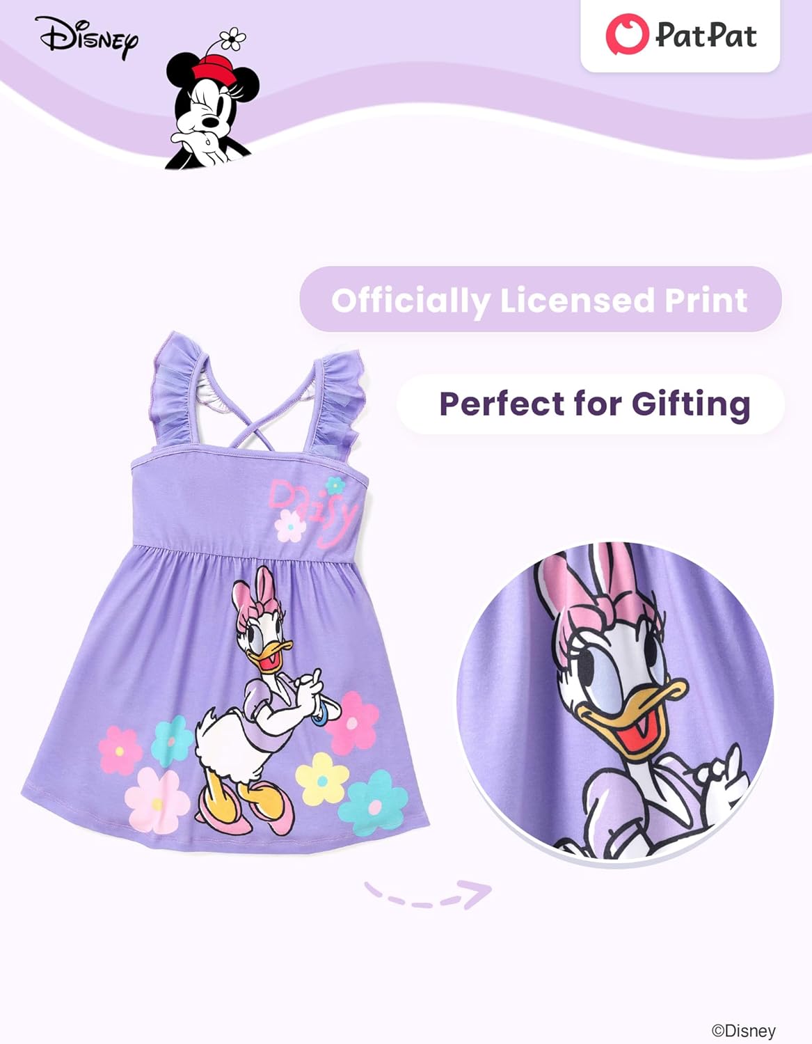 Disney Princess Minnie Mouse Frozen Elsa Girls Dress Ruffle Sleeveless Criss Cross Sundress Summer Clothes Baby to Toddler - Image 2