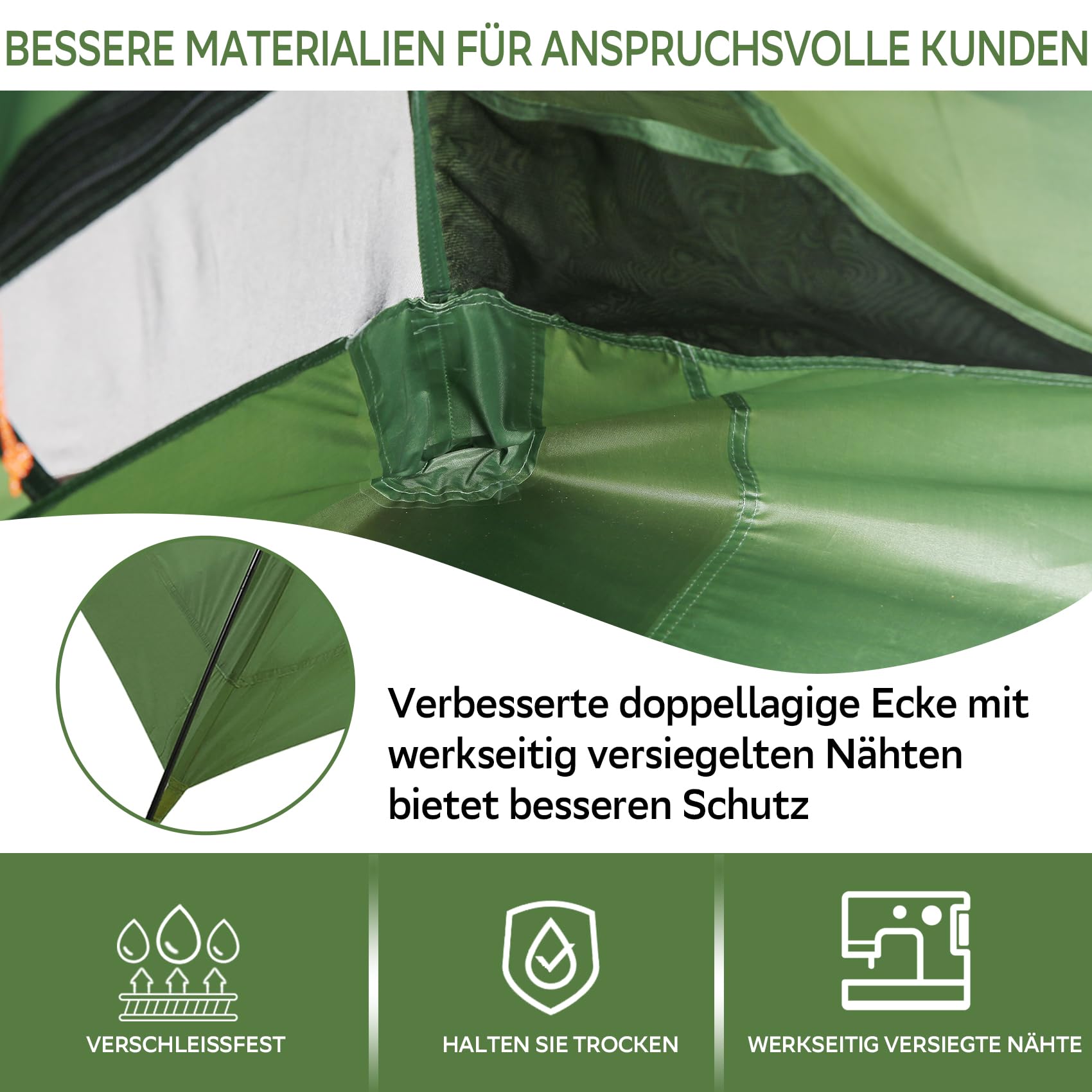 Clostnature Wasserdichtes 2/3/4 Personen Zelt für Camping, Outdoor Zelte | Ultraleichtes TrekkingZelt, Zwei Türen, 3-4 Jahreszeiten, Schneller Aufbau, Kompakt, Kleinem Packmaß für Wandern, Bikepacking
