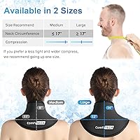Vista 5 de Bolsa de hielo para el cuello ComfiTECH con envoltura y cobertura de gel extendida para cervical, hombro y costillas, aplicación fría reutilizable