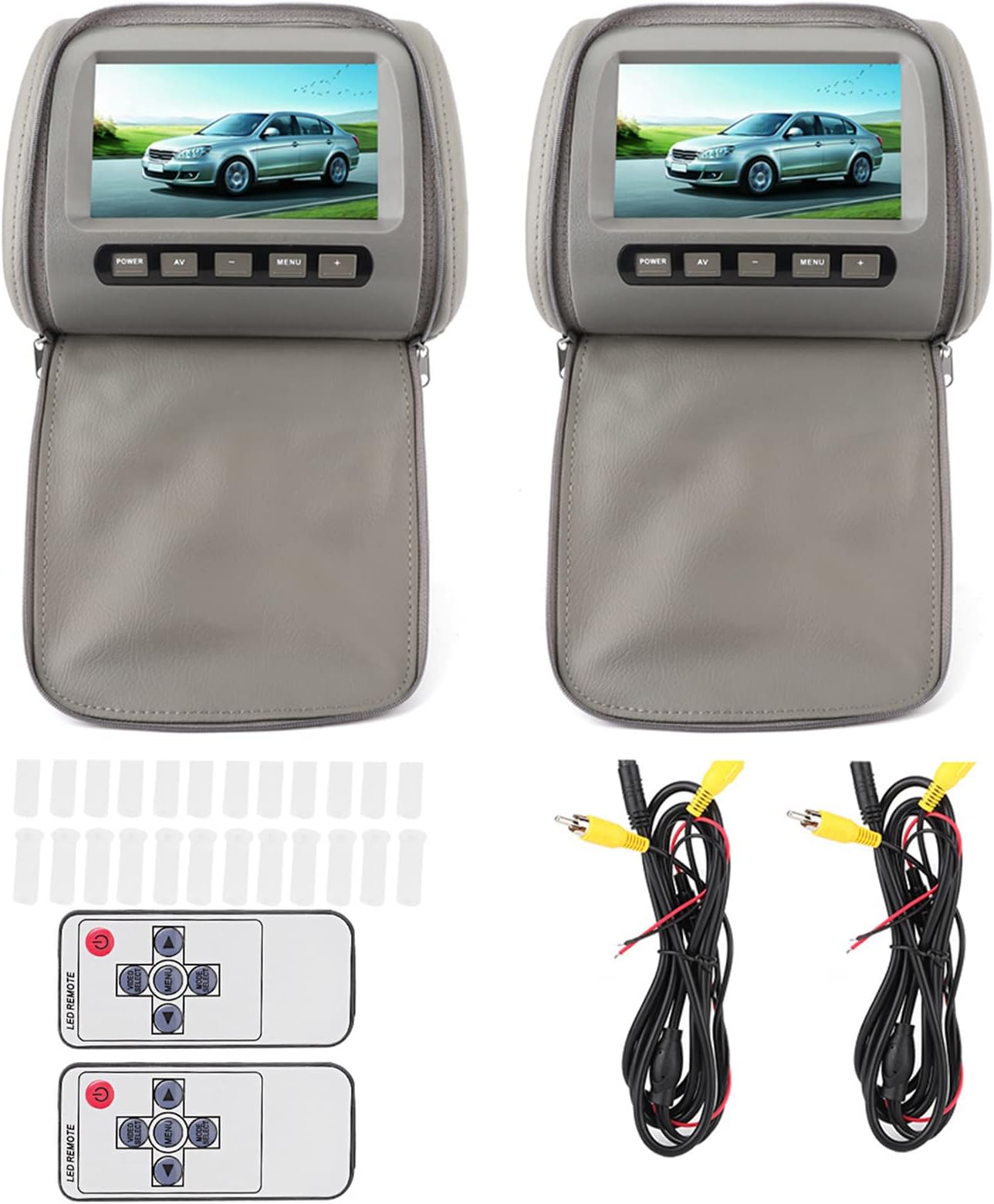 Headrest DVD Display, Dual Portable Car DVD Player Car Headrest Video