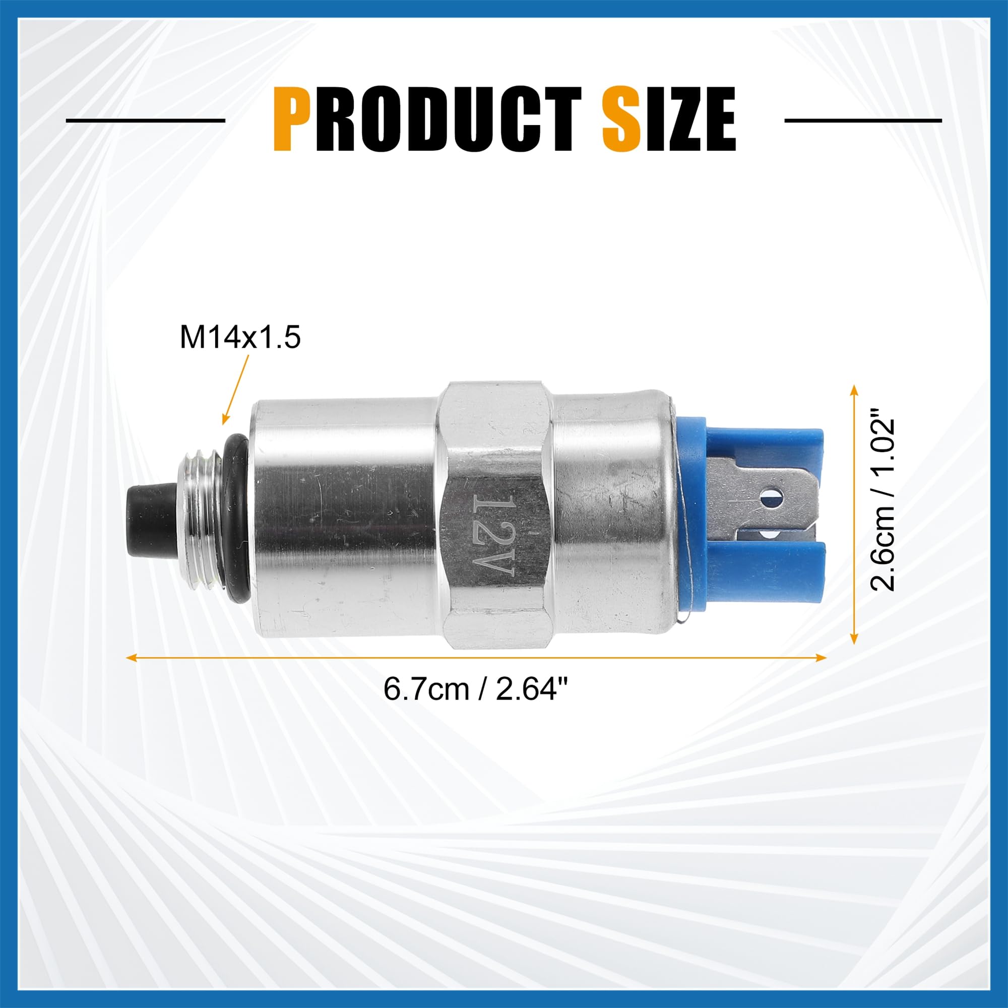 A ABSOPRO Carburant Coupure Arrêt Off Solénoïde Vanne 12V 7167-620C pour PERKINS Remplacement d'article