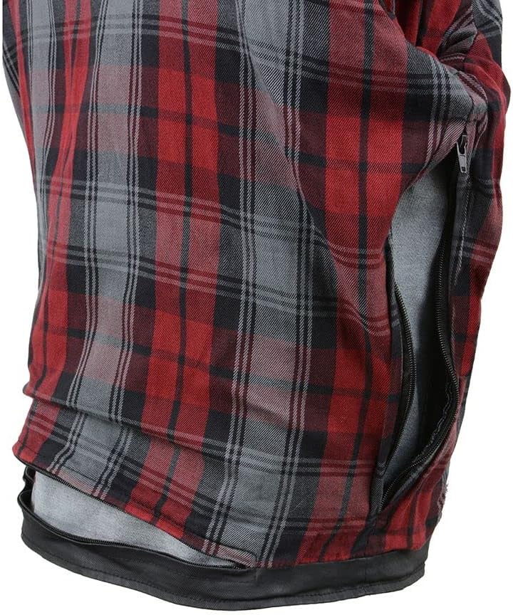 Milwaukee Leather Mdm1020 Men's Armored Black Waxed Denim Biker Jacket - Image 6