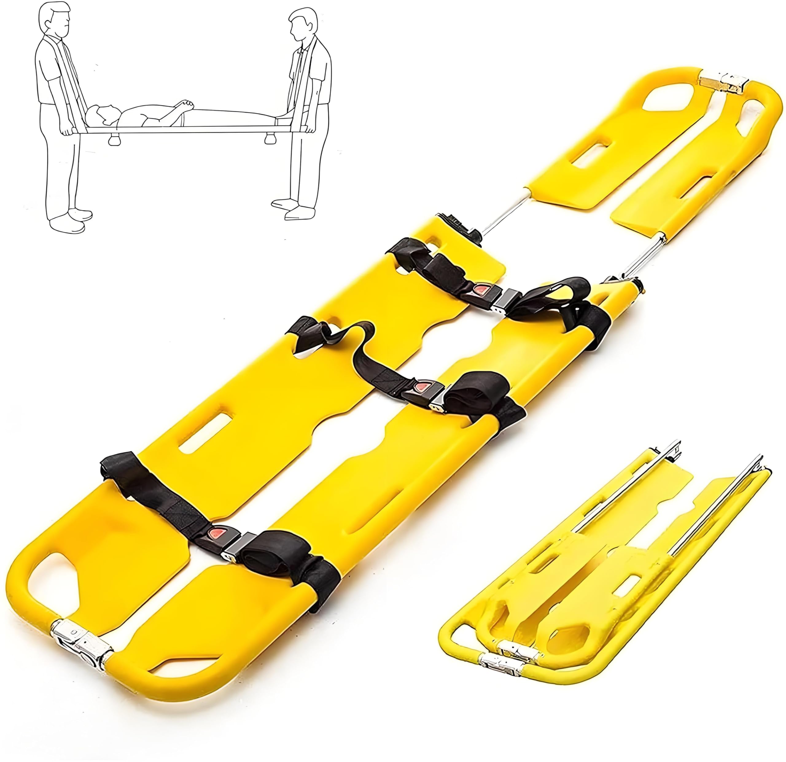 Civière d'urgence en plastique pour le soin et le transport à la maison