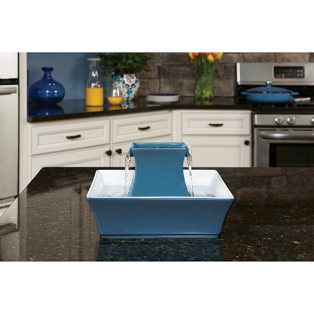 Foto 6 de 8 de PetSafe Drinkwell Pagoda Fuente de Cerámica, 2L, Azul