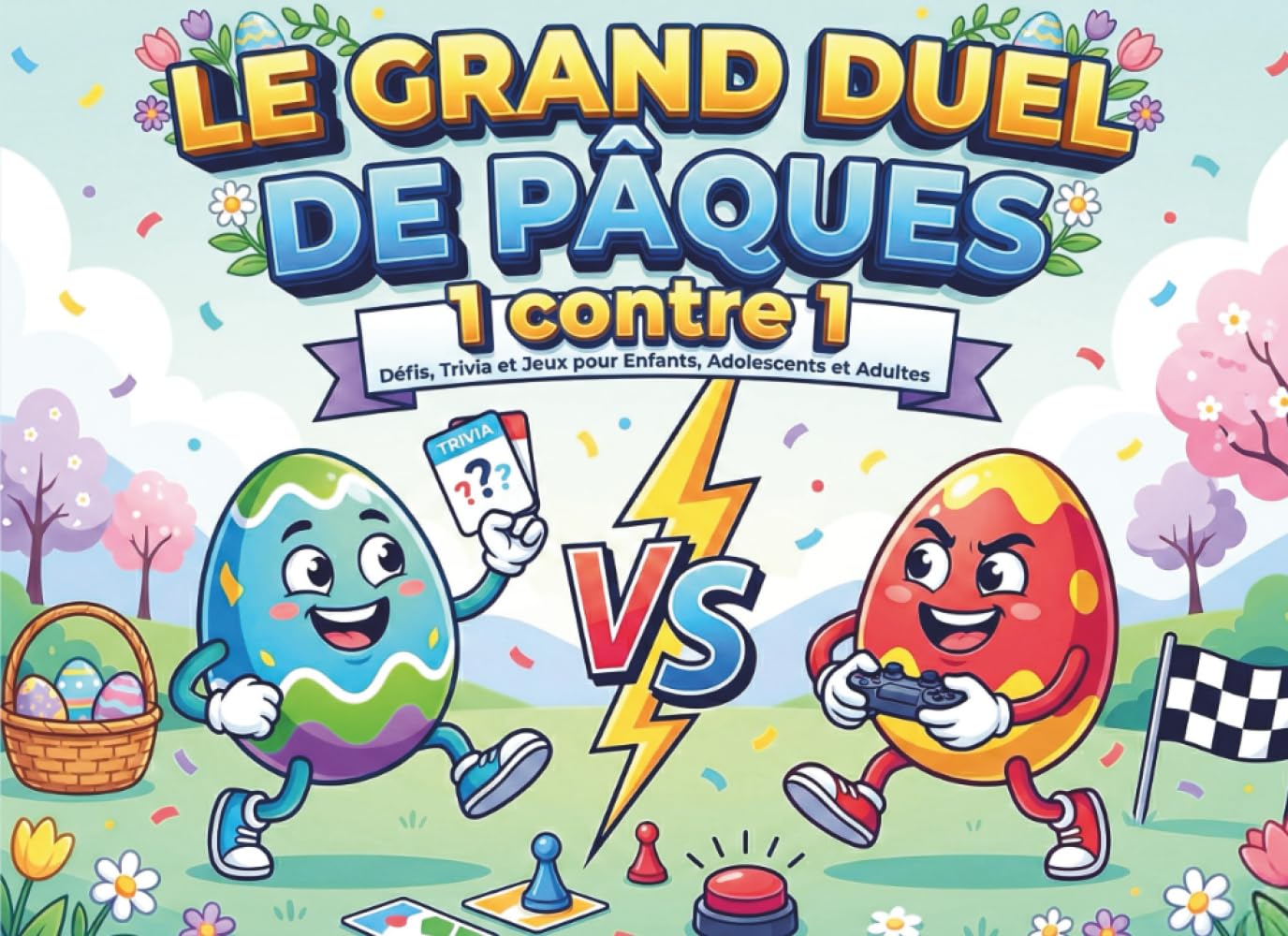 Le Grand Duel de Pâques: 1 contre 1: Défis, Trivia et Jeux pour Enfants, Adolescents et Adultes