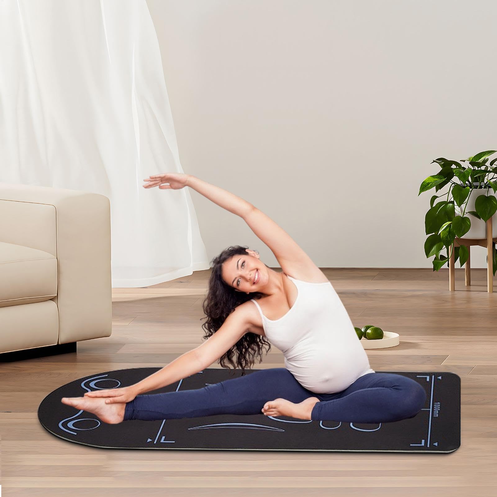 Tappetino da allenamento antiscivolo, tappetino da yoga, allenamento a | casa, spessore tappetino da yoga con ammortizzatore, 4 mm, tappetino da ginnastica riutilizzabile