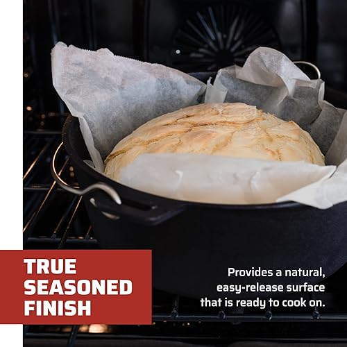 Miniatura 3 de Horno holandés de hierro fundido sazonado de 6 cuartos de galón