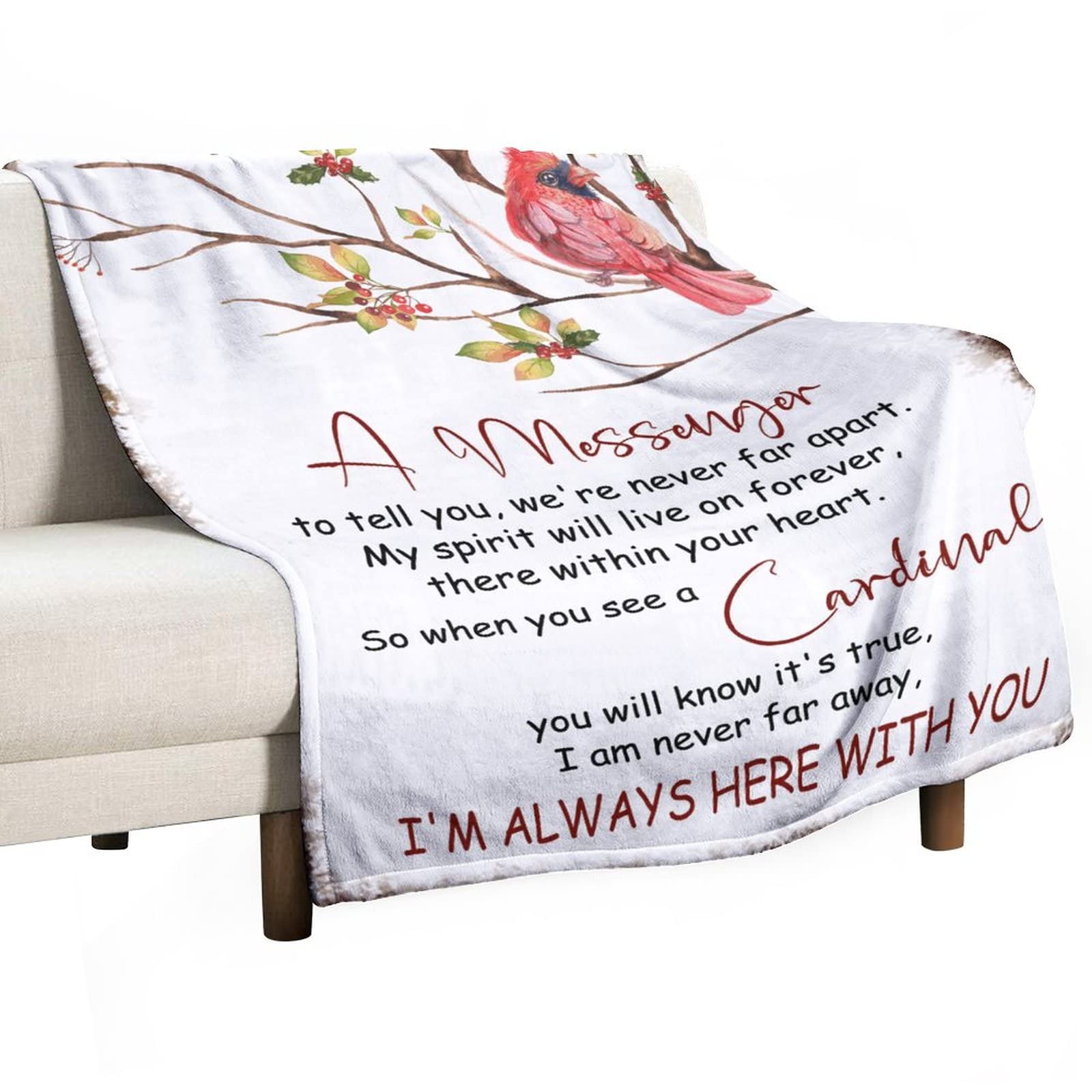 Couverture cardinal en polaire chaude pour vos soirées cocooning au salon