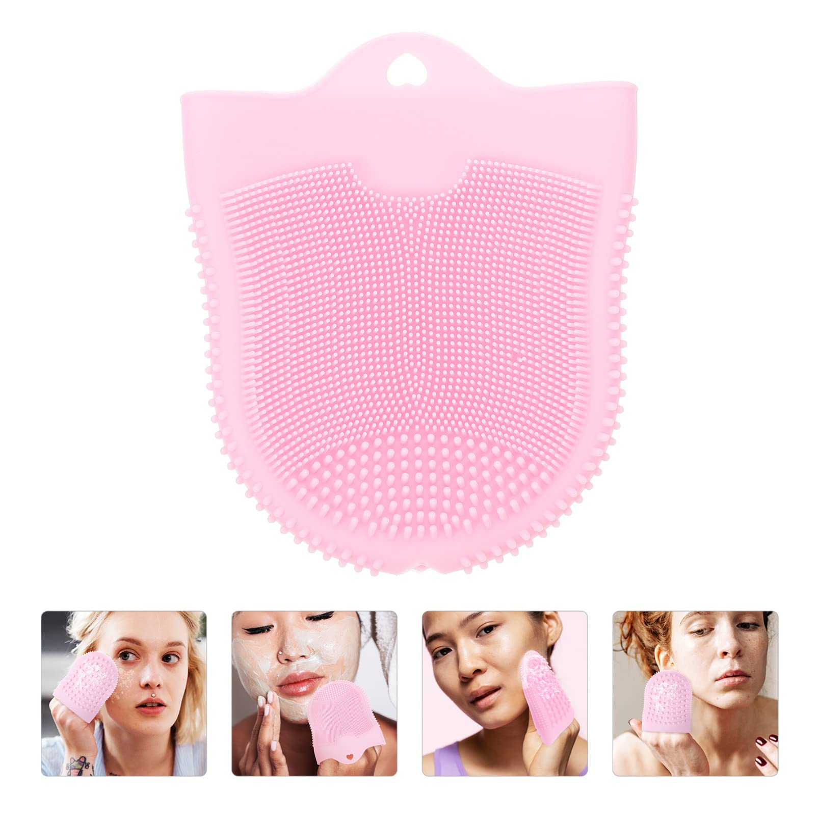 FRCOLOR 4pezzi Spazzola Per Detersione Viso Silicone Massaggio Facciale e Esfoliante Profondo Per Pulizia e Delicata Per Rimuovere Impurità e Eccesso Di Sebo Design Pratico e