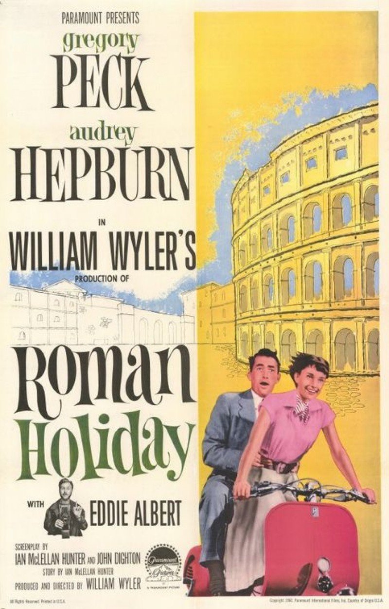 JIONK Roman Holiday Movie Poster 11X17 Inch