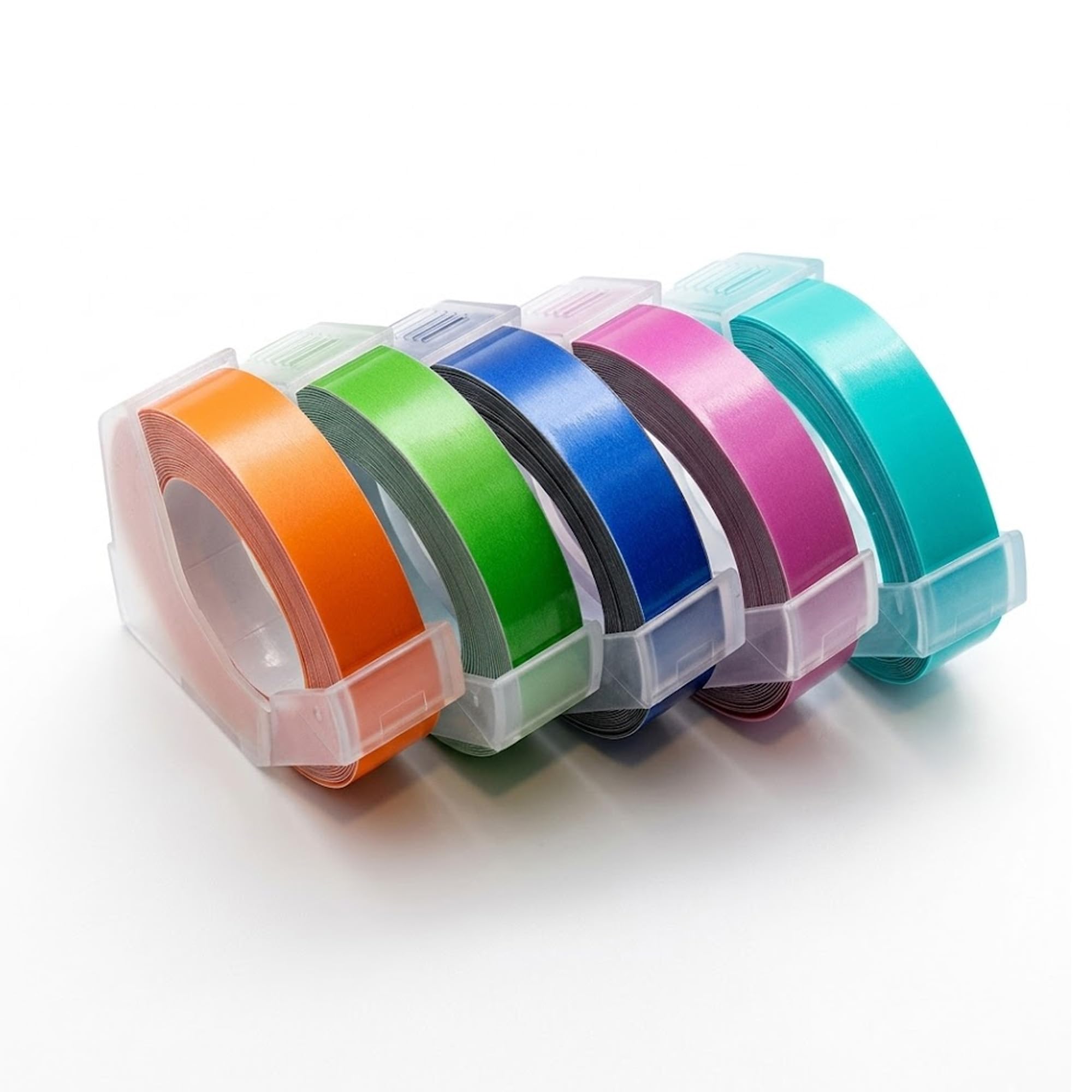 oddpod™ 5 PCS Motex Original Embossing Label Maker Tapes Refill for DIY, Scrapbooking & Craft 9mm x 3M - Pastel Assorted