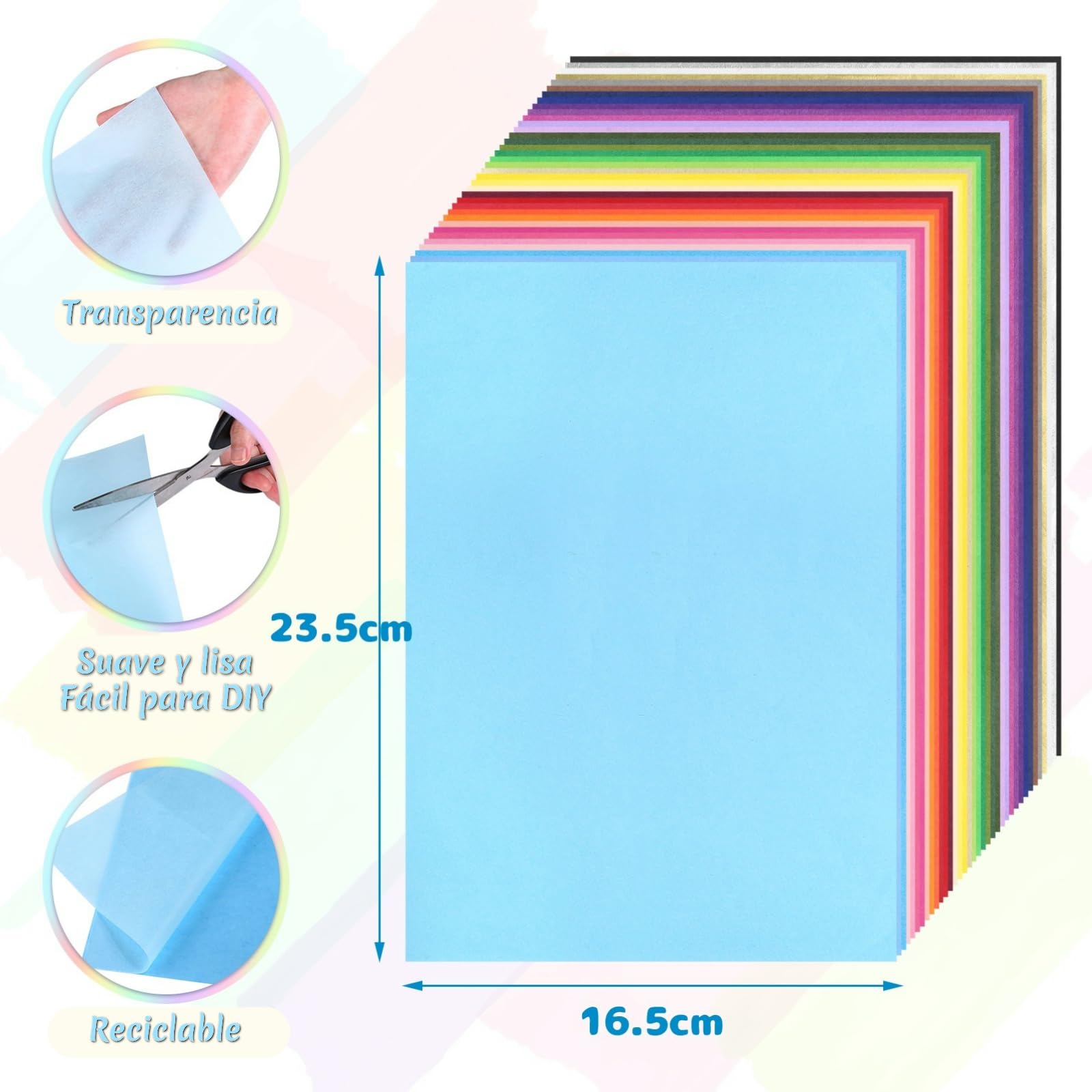 Pack De Papel Para Manualidades 6x6 Pulgadas (15.24x15.24 Cm) - 36 Hojas, 12 Diseños, No Tóxico