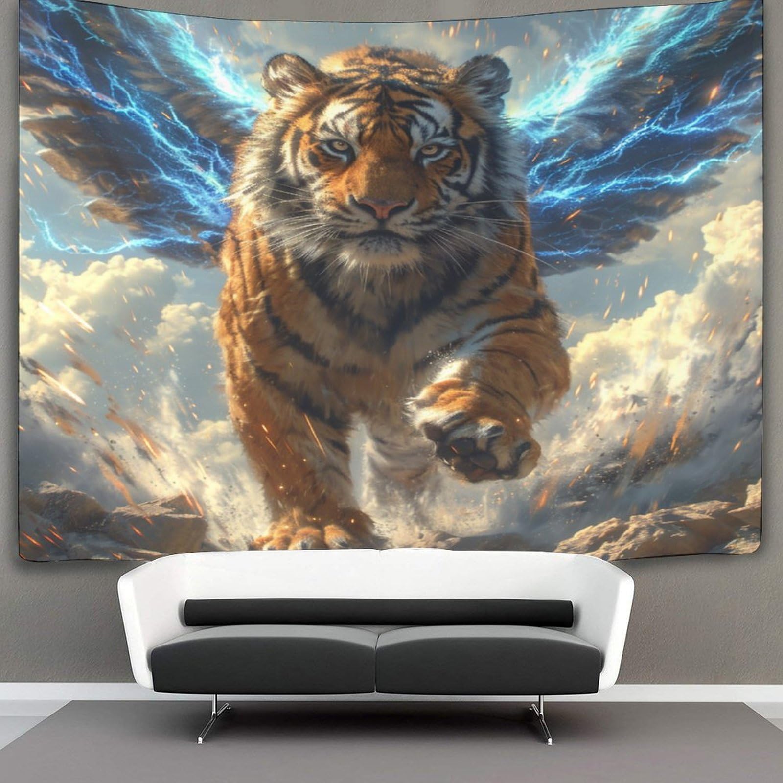 kaiyun Tiger Decor Tapestry,Animal Wall Art Tapestries Wall Hangings for Living Room Bedroom Dorm 150cmx200cm