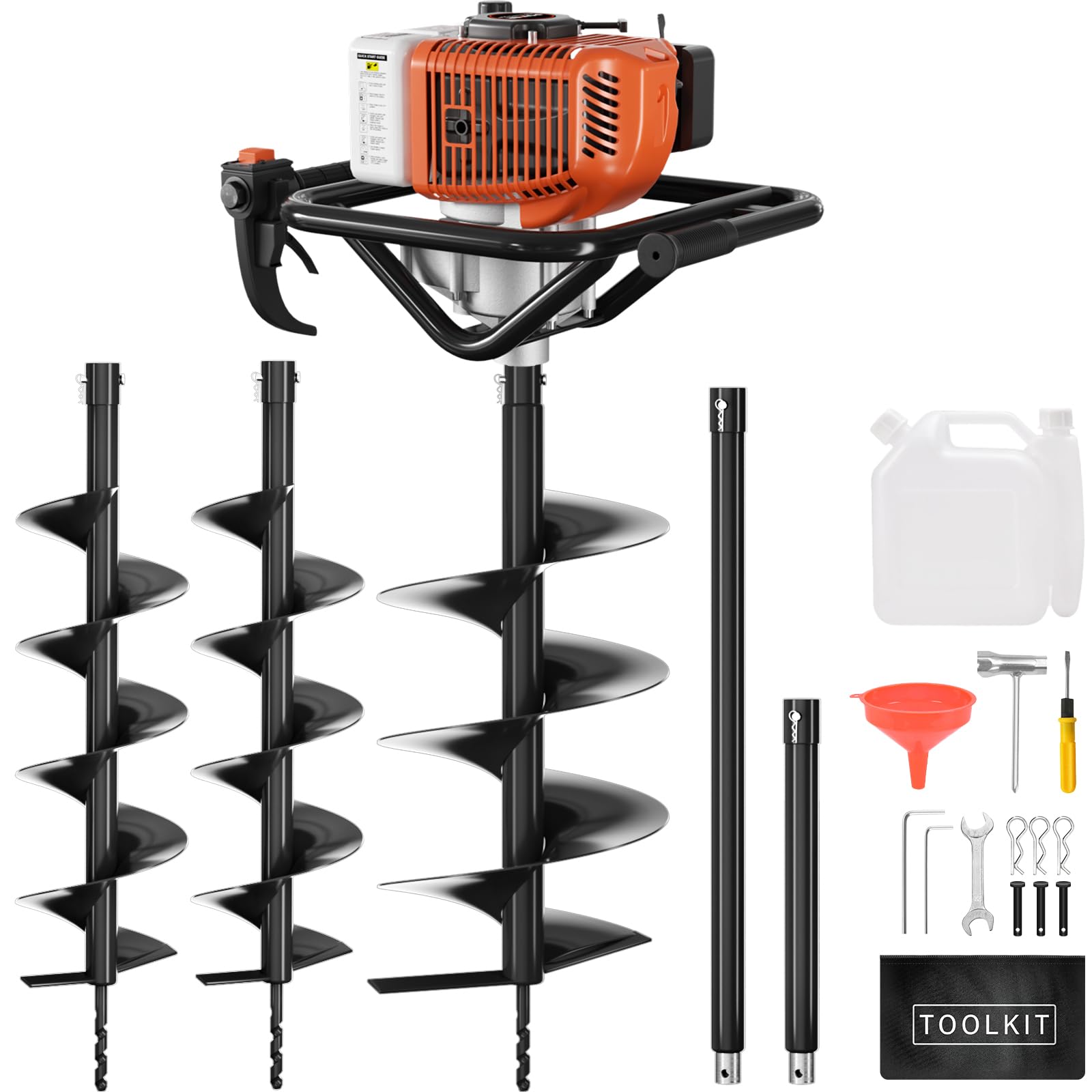 Baotree 62cc Gas Powered Post Hole Digger Earth Auger
