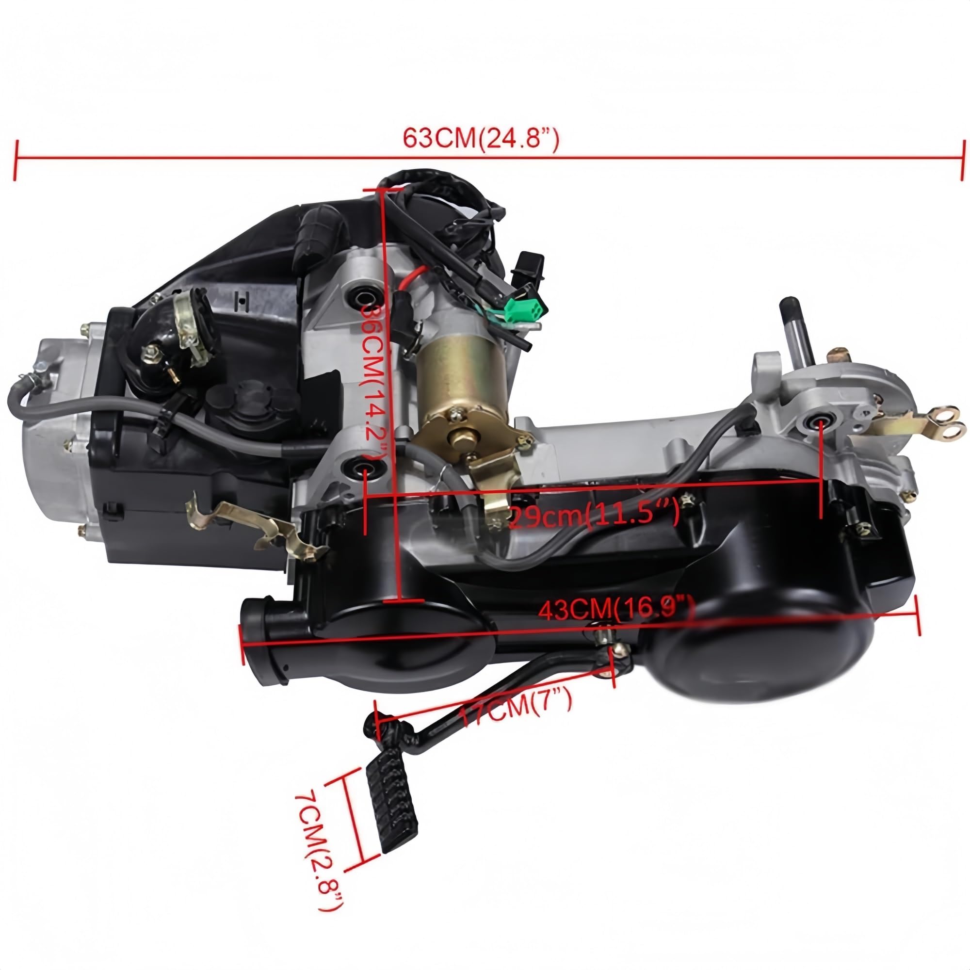 Carburadores automotrices Motor de 4 tiempos 150 para cc con caja corta GY6 para ATV, karts, motocross, refrigerado por aire