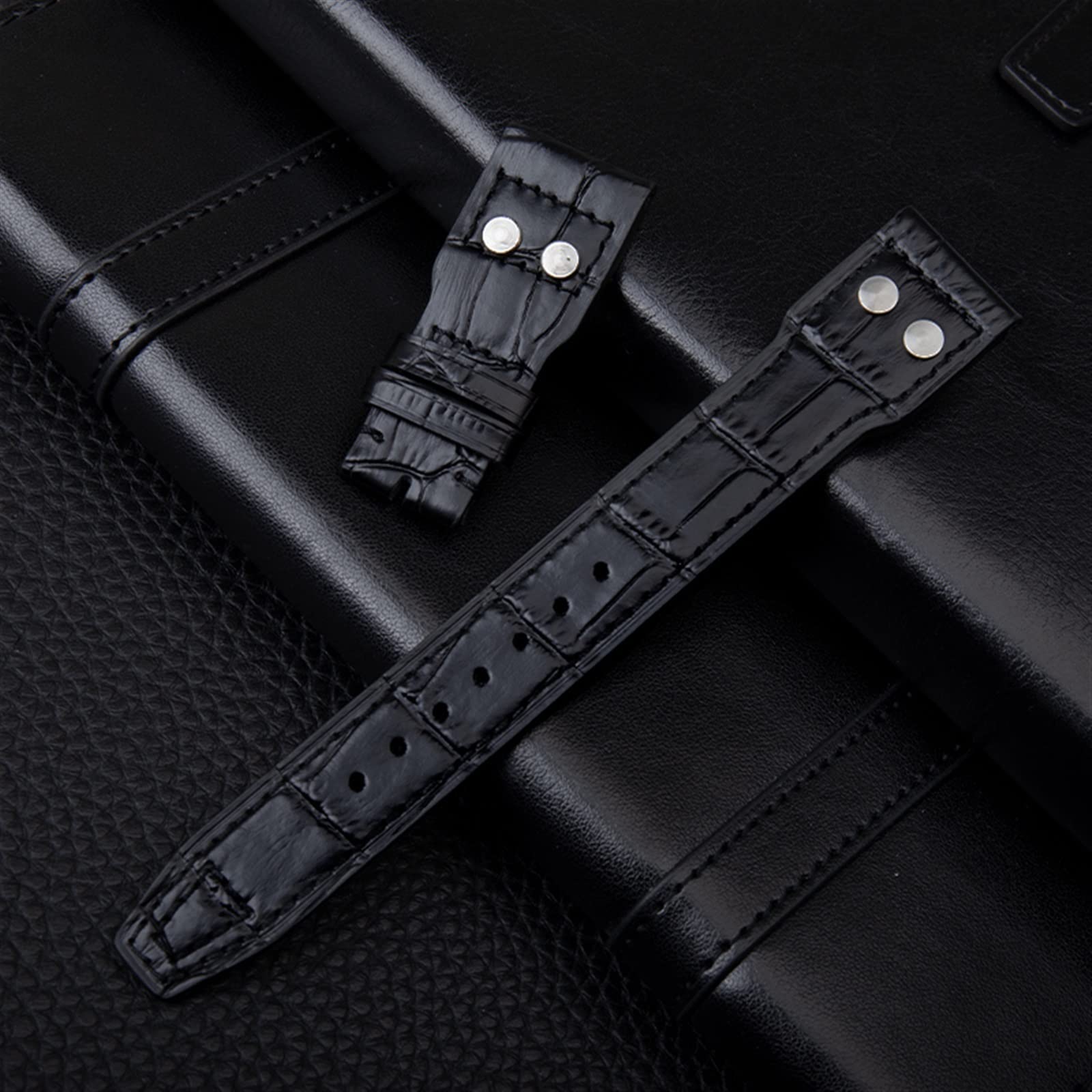 21 mm 22 mm Włochy skóra bydlęca pasek do zegarka z prawdziwej miękkiej skóry do IWC Pilot Mark 18 miękki brązowy pasek do zegarka składane zapięcie