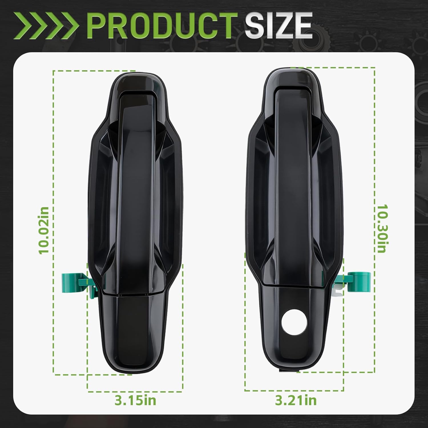 4-Pack Exterior Door Handles, Front, Back, Left and Right Compatible with Kia Sorento 2003-2009, 82650-3E010, 82660-3E010