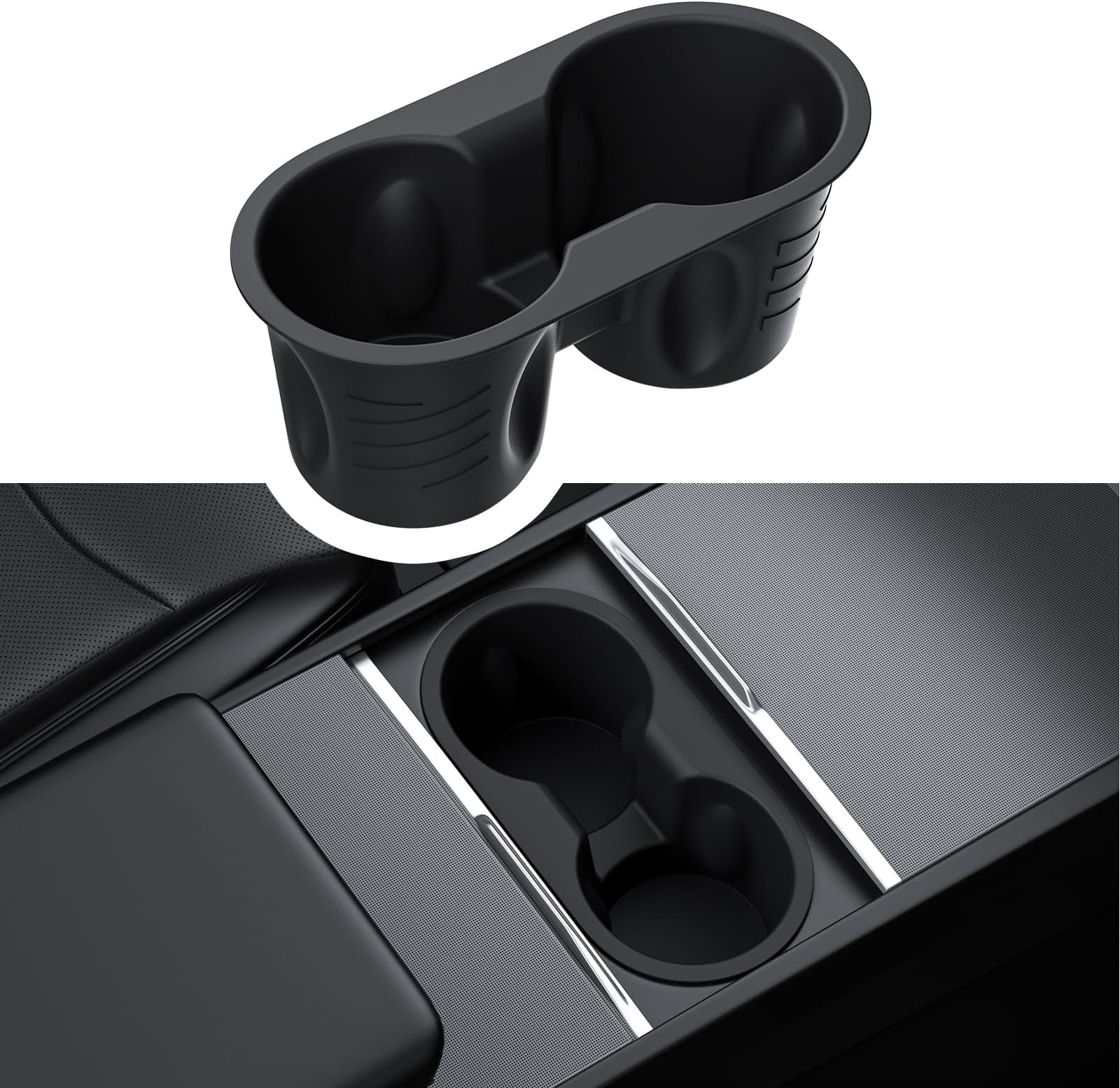 Motrobe 2025 2026 Tesla Model Y Juniper Cup Holder Insert 2024 2025 2026 Model 3 Highland Center Console Cupholder Silicone Model 3 Highland Model Y Juniper Accessory (Standard/Premium/Performance)