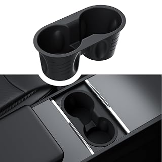 Motrobe 2025 2026 Tesla Model Y Juniper 2024 2025 Model 3 Highland Center Console Cup Holder Insert Silicone Cupholder for Model 3 Highland Model Y Juniper (Standard, Premium & Performance 2025/2026) - Amazon product rated Grade A