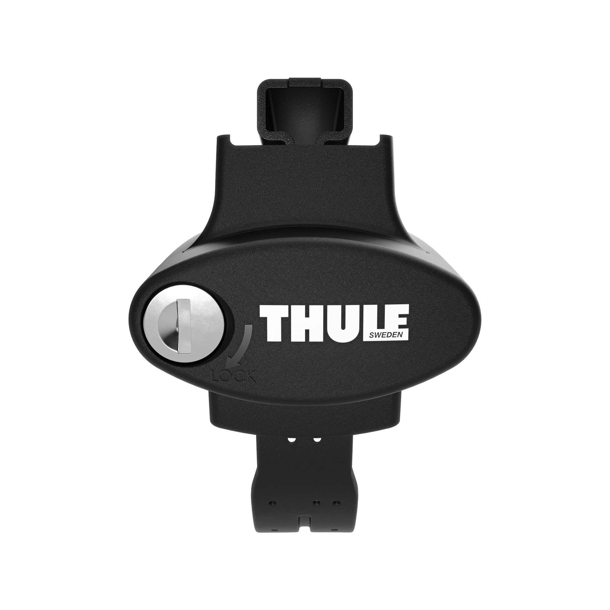 Thule Oversize Rail Foot Pied Pour Barres De Toit Longitudinales Surélevées Véhicules Avec Profils Rails Surdimensionnés, Pack 4 Black, One-Size