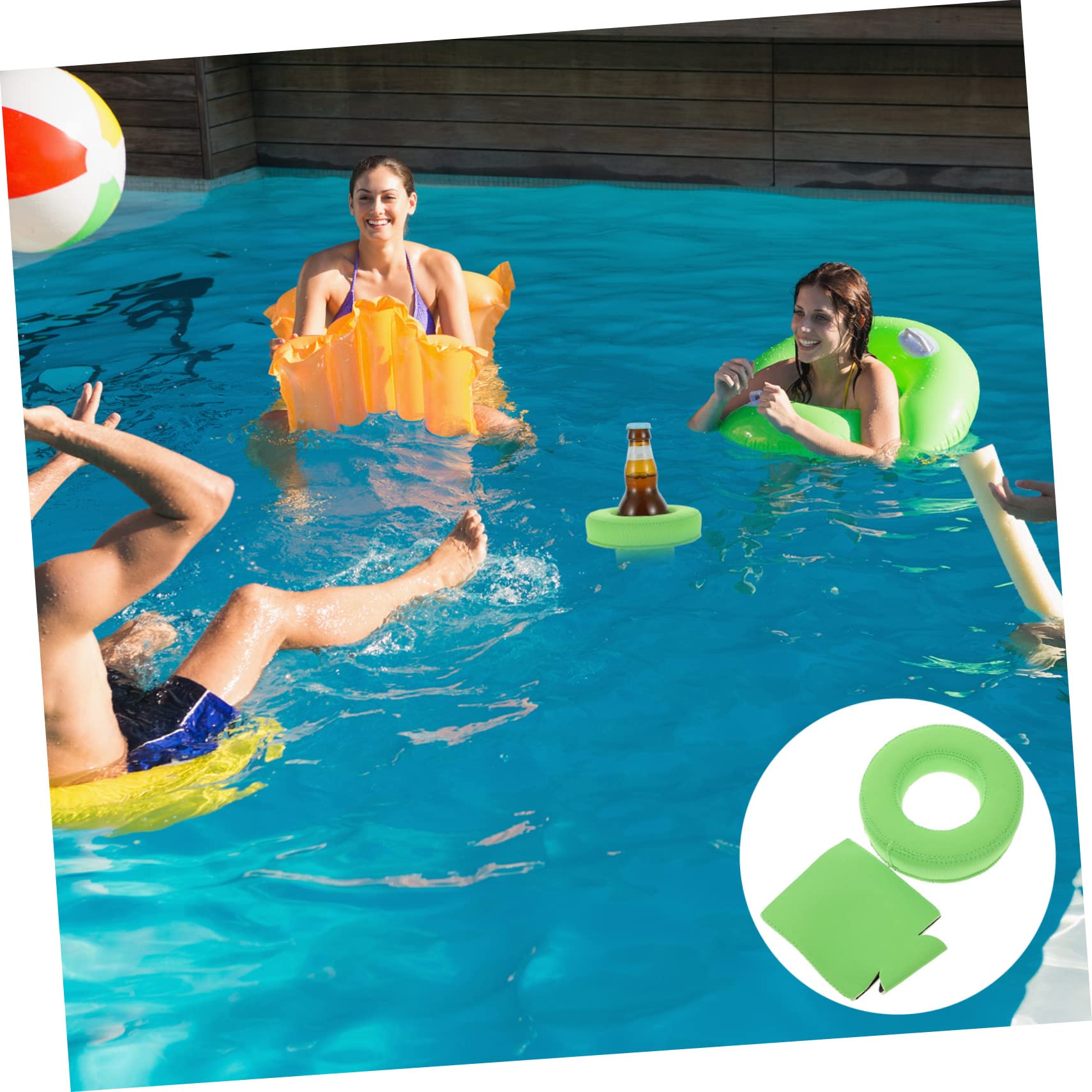 DOITOOL 4 Juegos De Soportes Flotantes De Neopreno para Piscina para Posavasos Juguetes De Piscina