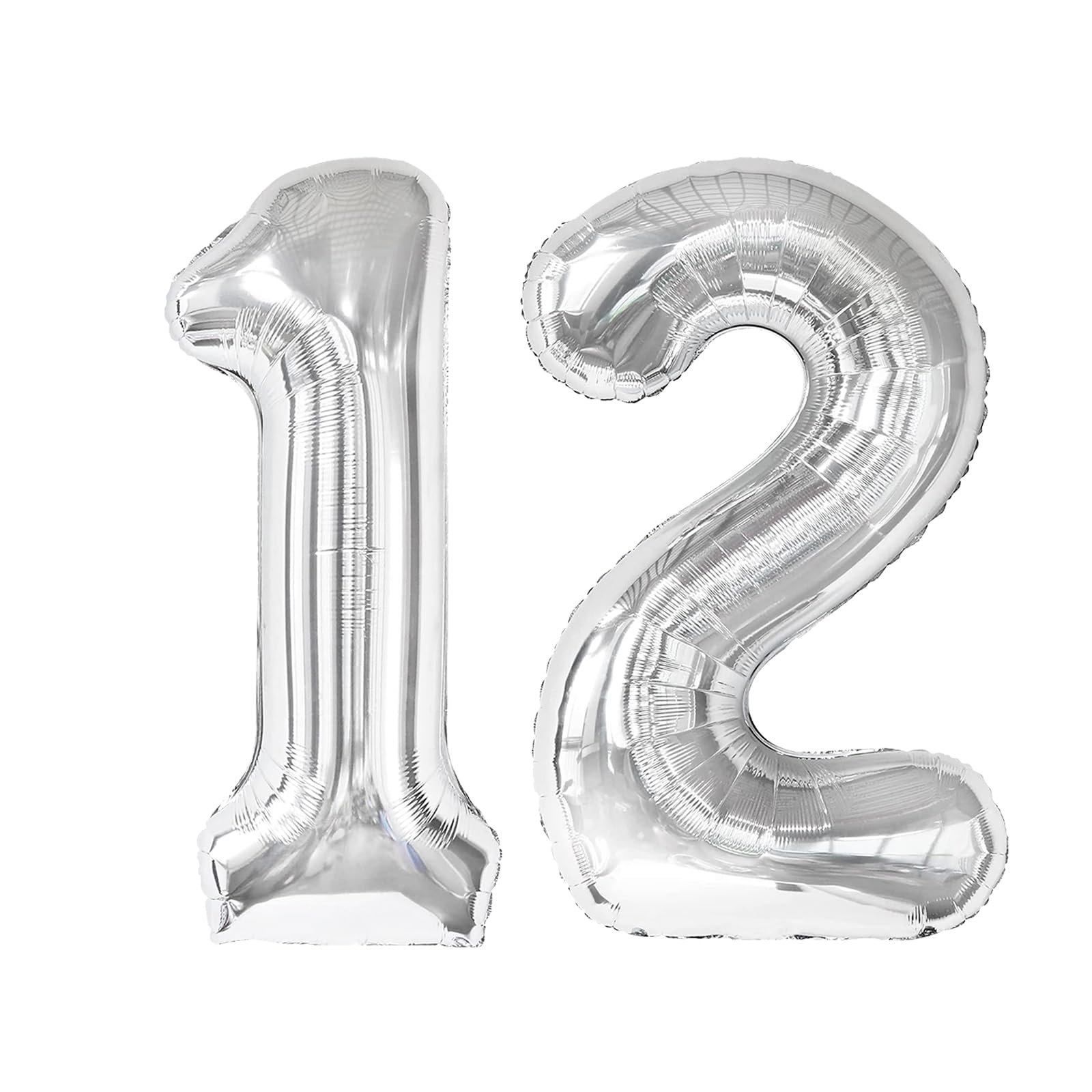 Sliver 12 Balloon - Number Balloon 40 Inch, 12th Sliver Decorations