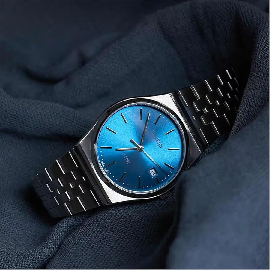 CASIO カシオ ブルー MTP-B145D Amazon.co.jp: CASIO MTP-B145D-2A2VEF メンズカジュアル