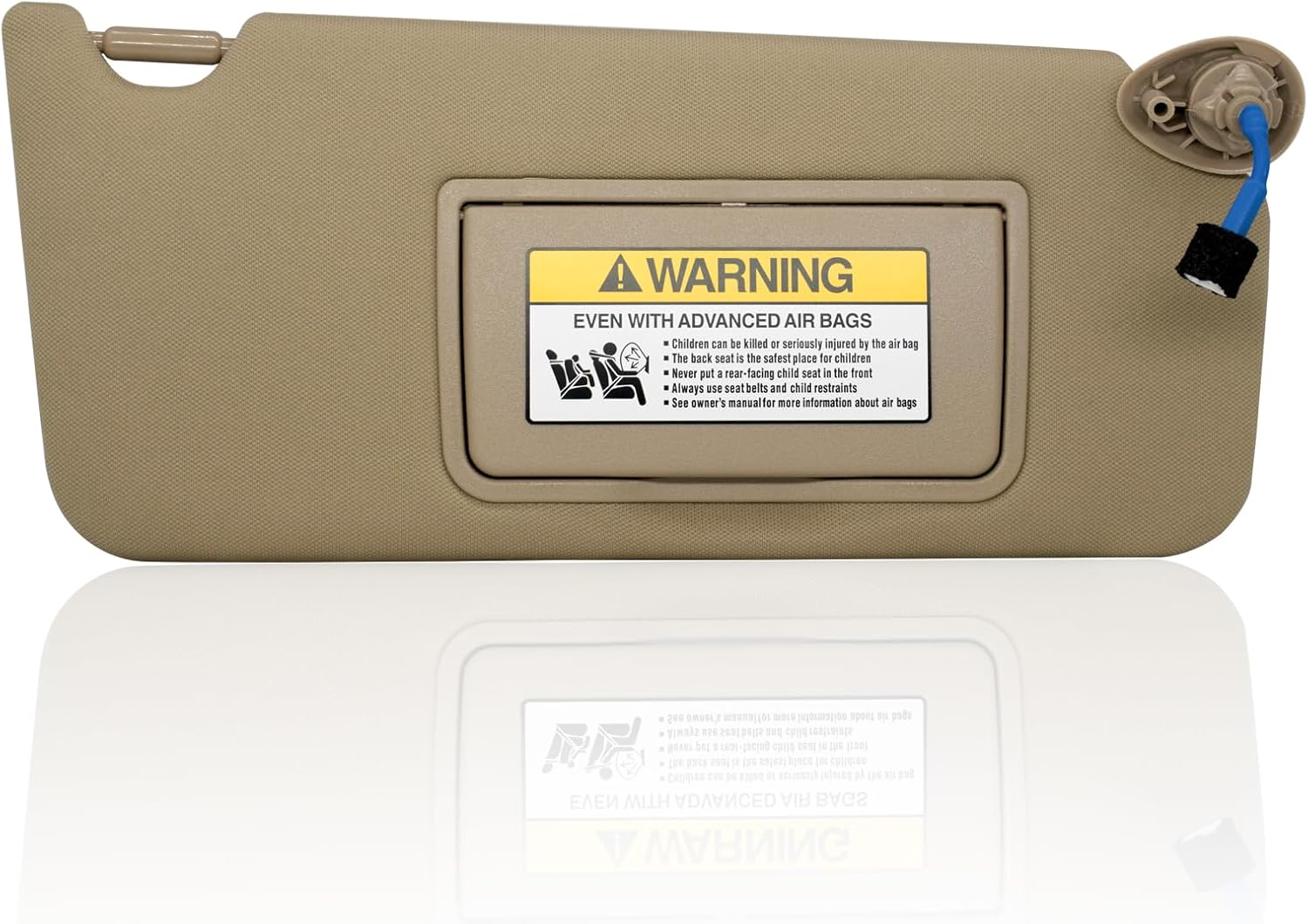 NHILES Left Driver Side Sun Visor Compatible with Honda Accord 2008 2009 2010 2011 2012 2013 2014 2015 2016 2017 with Light Replaces # 83280-TA5-A51ZA (Grey)