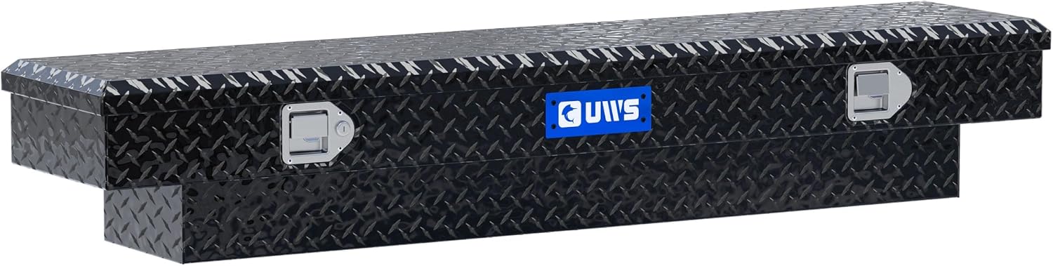 UWS EC10252 60-Inch Gloss Black Heavy-Wall Aluminum Slim Truck Tool Box, RigidCore Lid