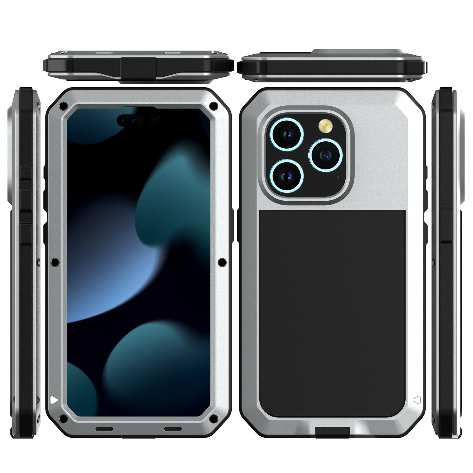 Amazon.co.jp: iPhone 15 Pro ケース 金属合金 強力保護 軍用 耐衝撃
