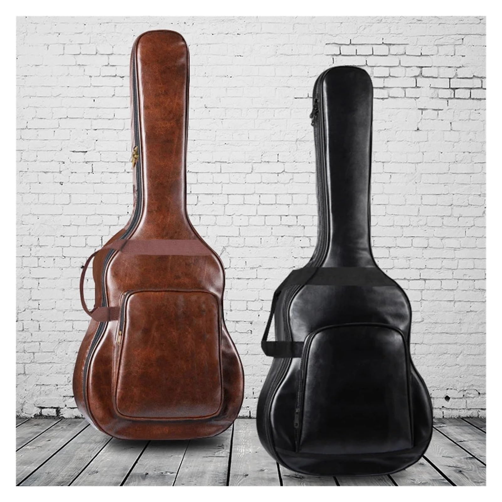 Mochila for Guitarra de Cuero Grueso e Impermeable 40/41 Pulgadas, Funda for, Accesorios for Instrumentos Musicales para Guitarra(Brown)