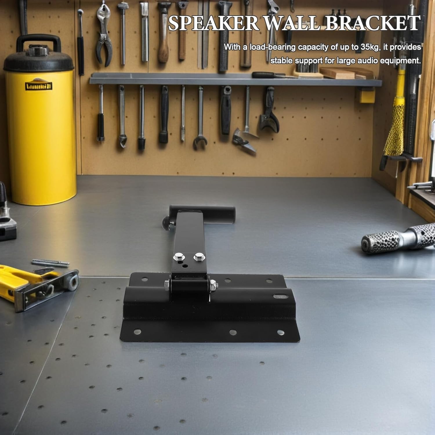 Professional Wall Mount Speaker Brackets Adjustable Fixed Speaker Shelf Support to 35kg for Large Stage and Ktv Wall Or Ceiling Audio Mount