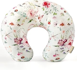 GRSSDER Nursing Pillow Cover, Stretchy Soft Minky Fabric Covers, Fit Most Nursing Support Pillows for Breastfeeding, Comfo...