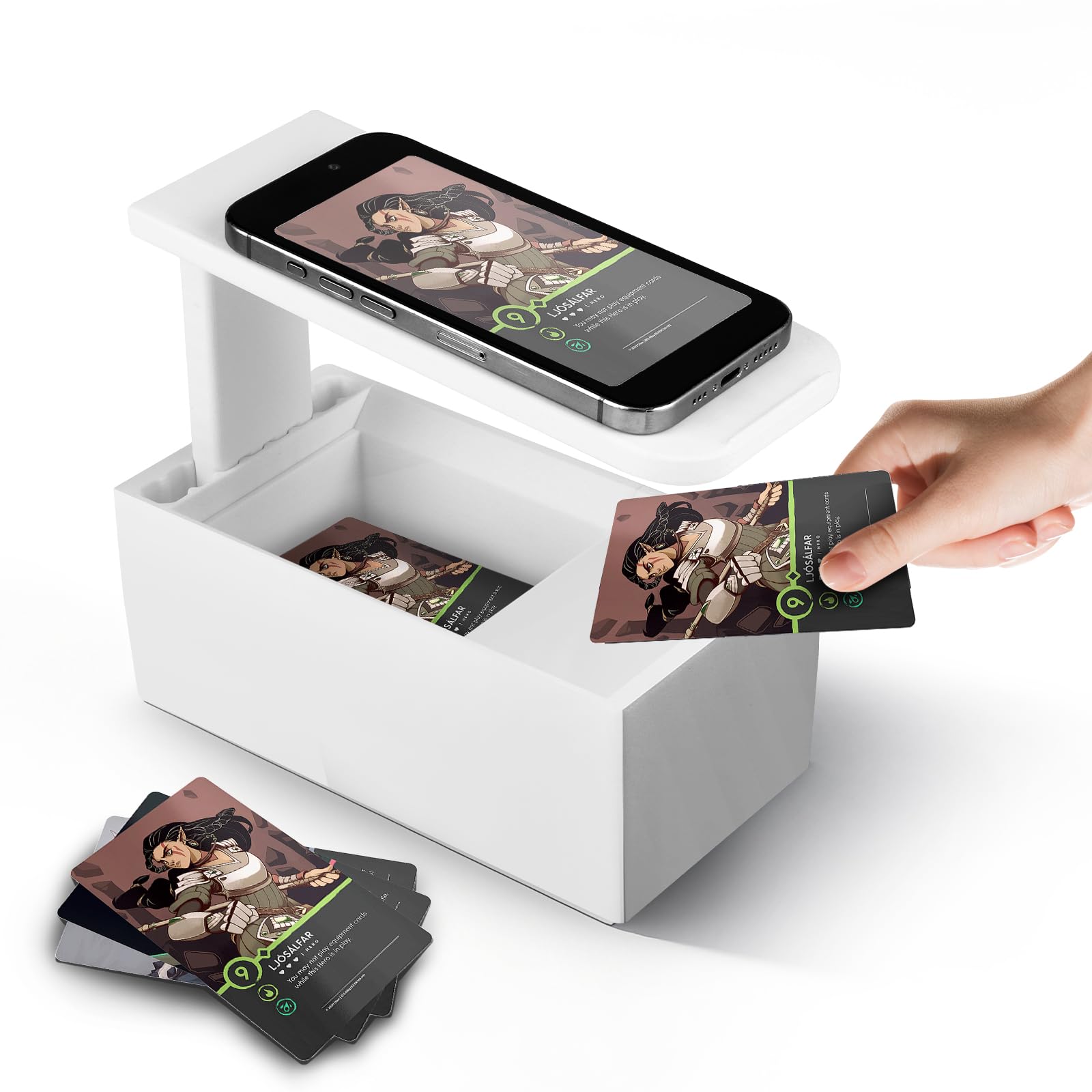 Scanbox pour Cartes MTG TCG, Support de Scanner de Cartes à Collectionner, Support de Scanner Portable Compatible avec ManaBox, Numérisation Rapide et Informations sur Les Prix des Cartes Magic