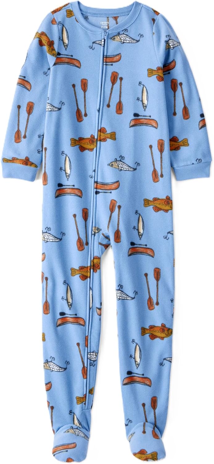 Carter's Big-Boys' 1 Pc Micro Fleece Footed Blanket Sleeper