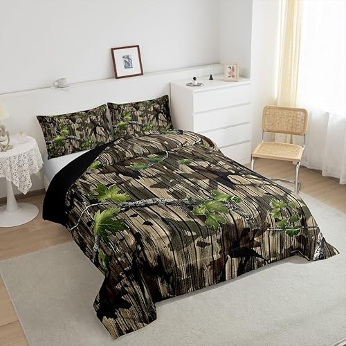 Miniatura 10 de Juego de edredón de caza de patos para niñas y niños, edredón de patos de malardo, juego de ropa de cama de caza y pesca, juego de edredón de cabaña